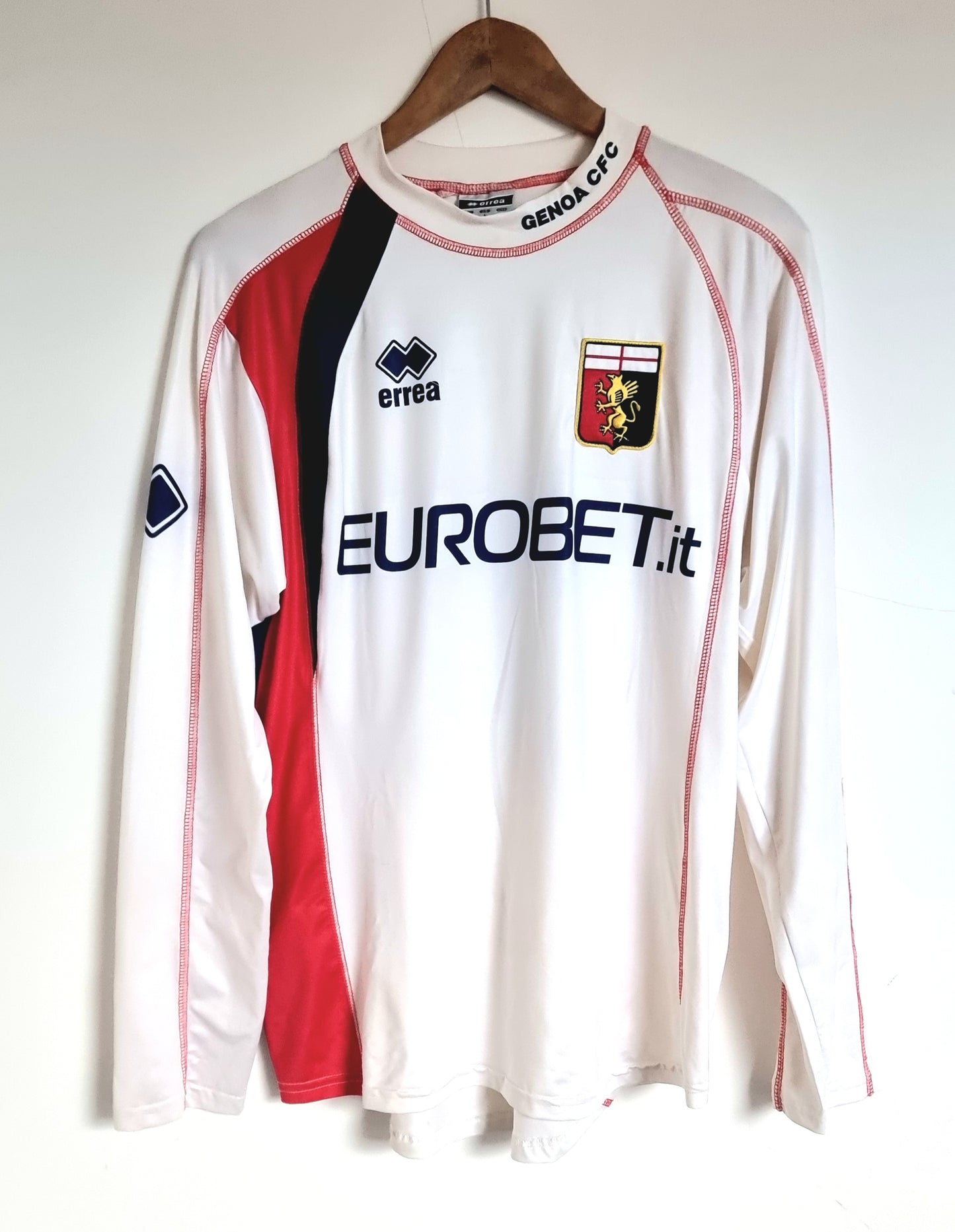 Errea Genoa 06/07 'Sculli 14' Long Sleeve Away Shirt Large