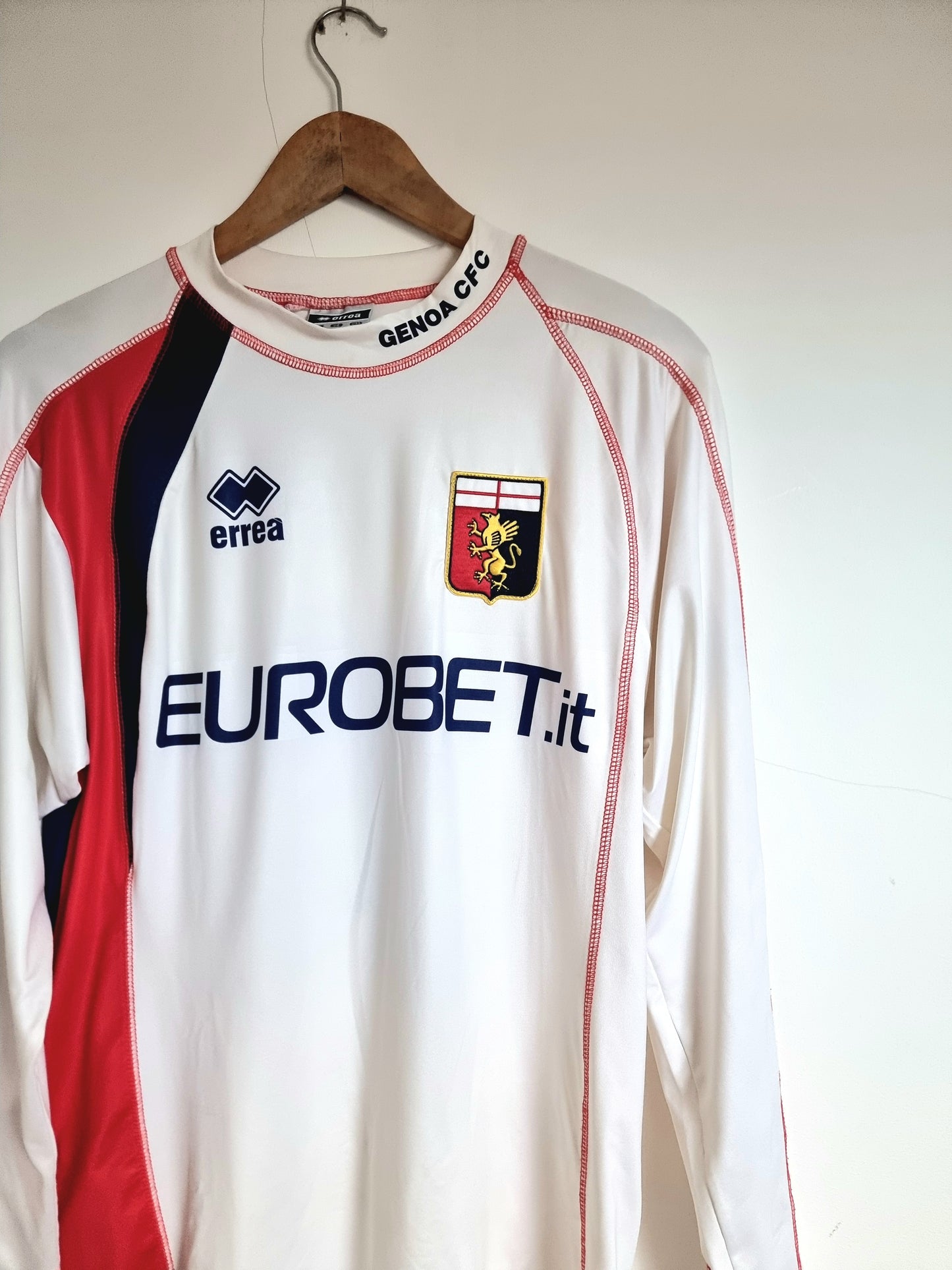 Errea Genoa 06/07 'Sculli 14' Long Sleeve Away Shirt Large