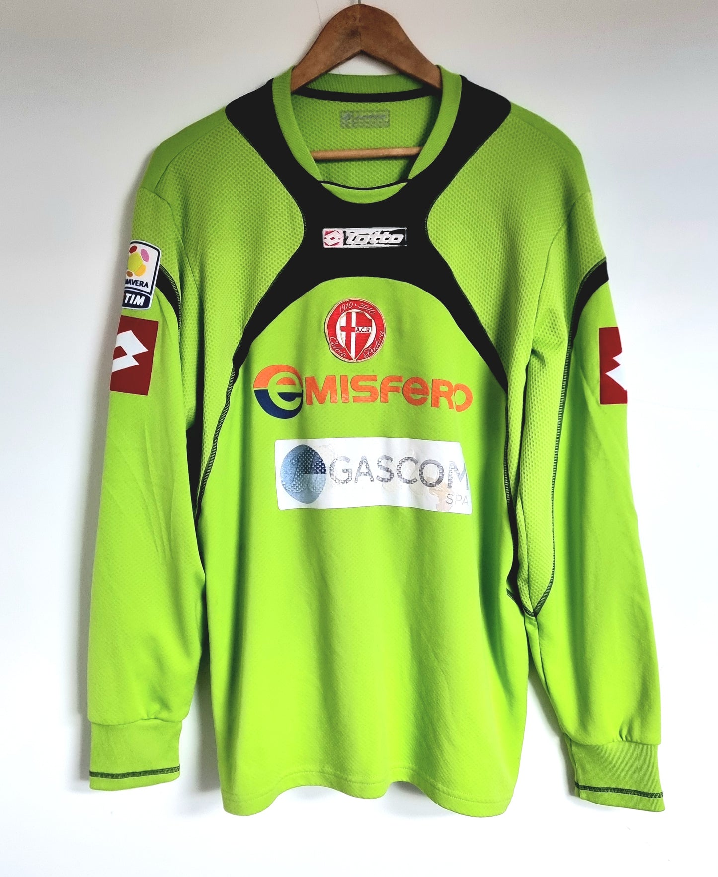 Lotto Padova 09/11 Match Issue Primavera Long Sleeve Goalkeeper Shirt XL