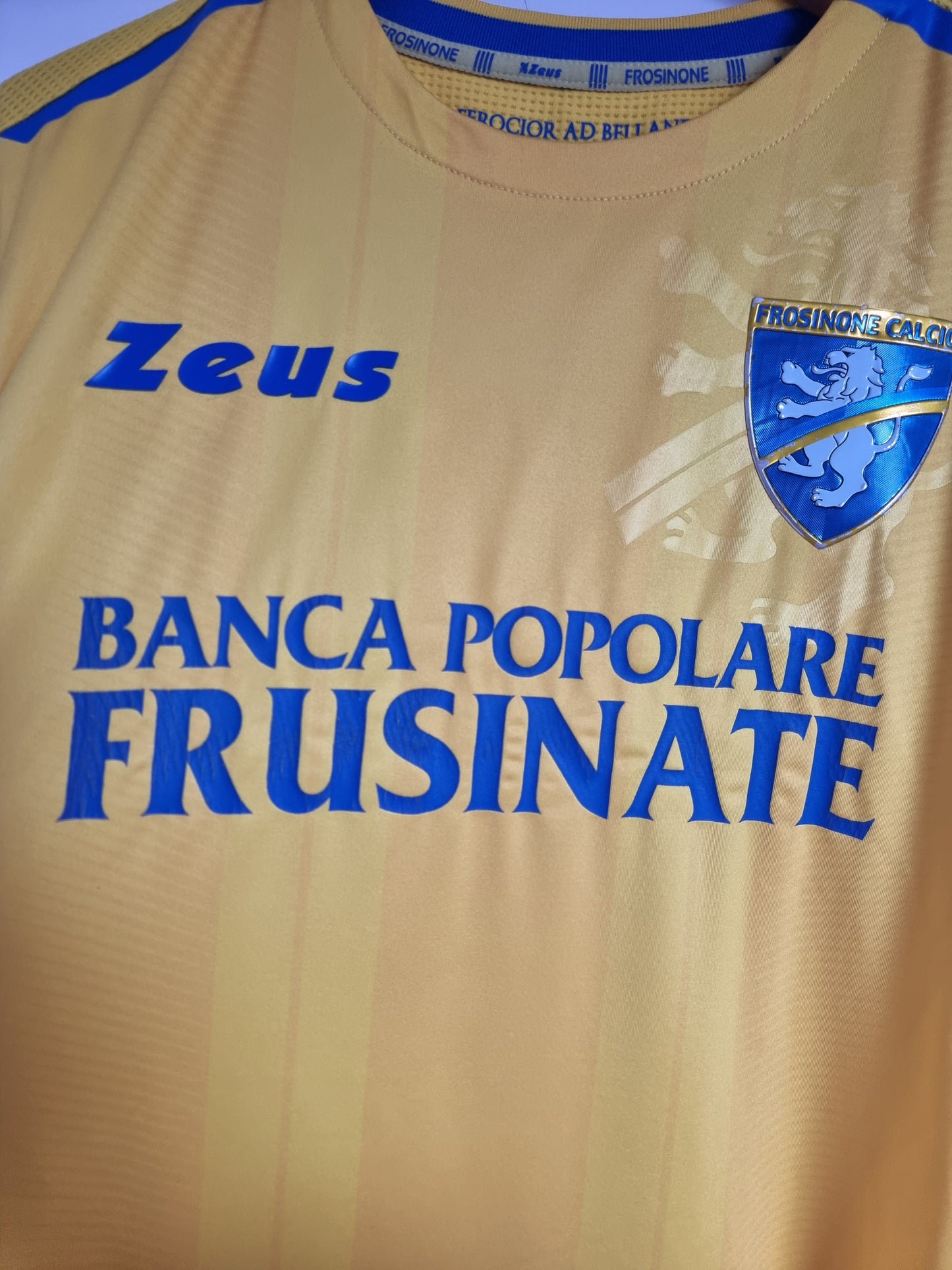 Zeus Frosinone Calcio 18/19 'Ciano 28' Match Issue Home Shirt Large