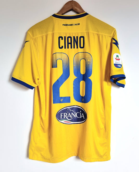 Zeus Frosinone Calcio 18/19 'Ciano 28' Match Issue Home Shirt Large