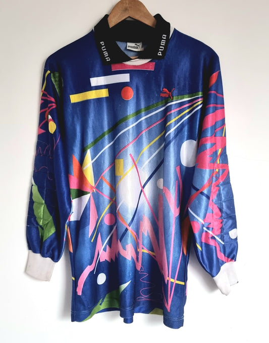 Puma 1990s Vintage Long Sleeve Goalkeeper Template Football Shirt Large