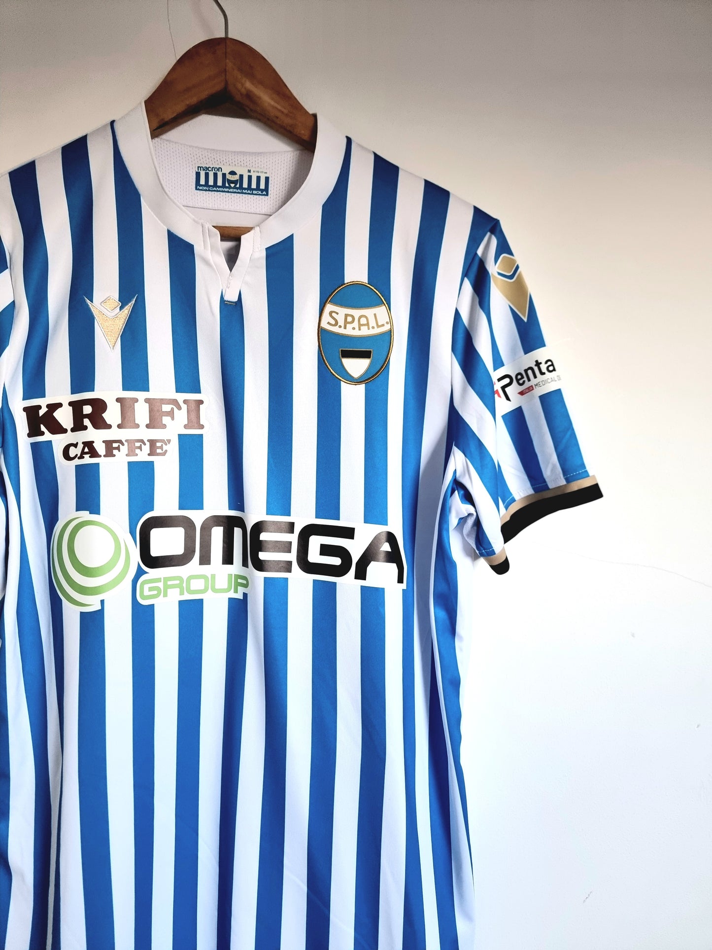 Macron SPAL 19/20 'Strefezza 21' Signed Match Issue Home Shirt Medium