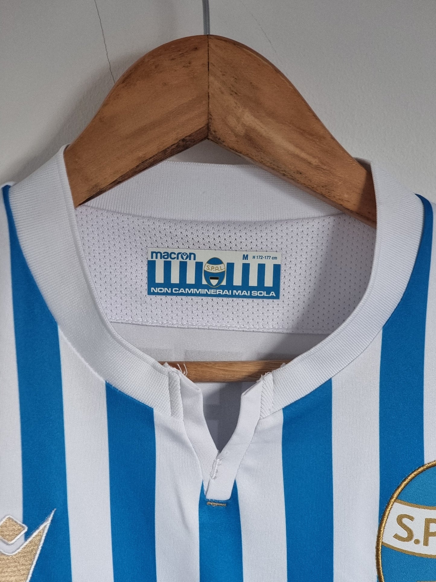 Macron SPAL 19/20 'Strefezza 21' Signed Match Issue Home Shirt Medium