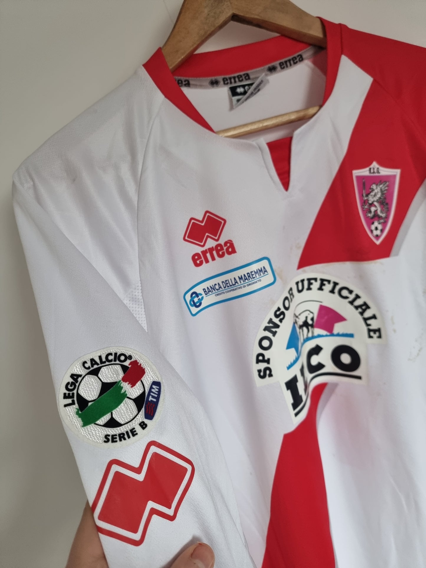 Errea Grosseto 07/08 'Virga 18' Match Issue Long Sleeve Away Shirt XL