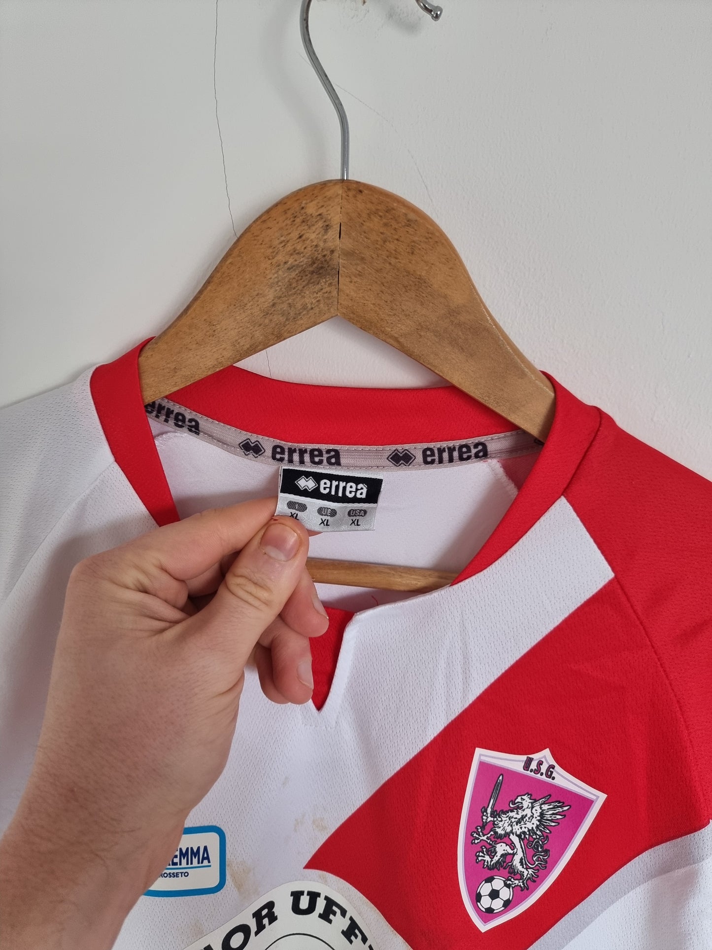 Errea Grosseto 07/08 'Virga 18' Match Issue Long Sleeve Away Shirt XL