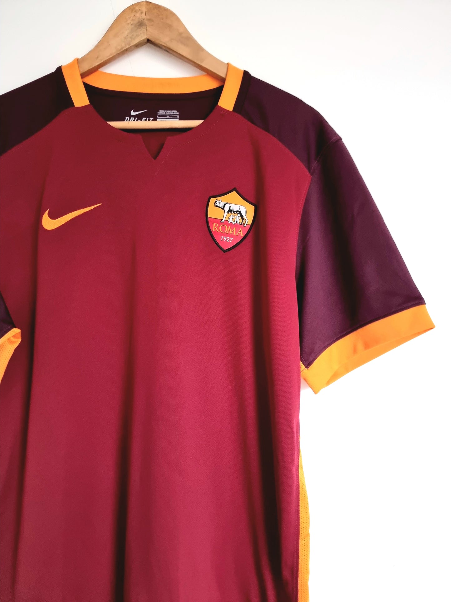 Nike Roma 15/16 'Franchi 21' Primavera Match Issue Signed Home Shirt Large