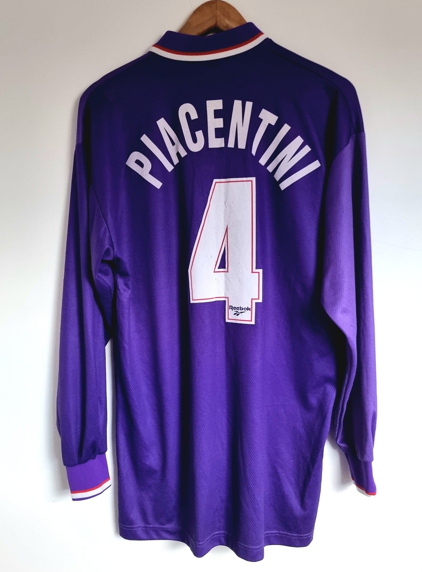 Reebok Fiorentina 95/96 'Piacentini 4' Long Sleeve Match Issue Home Shirt XL