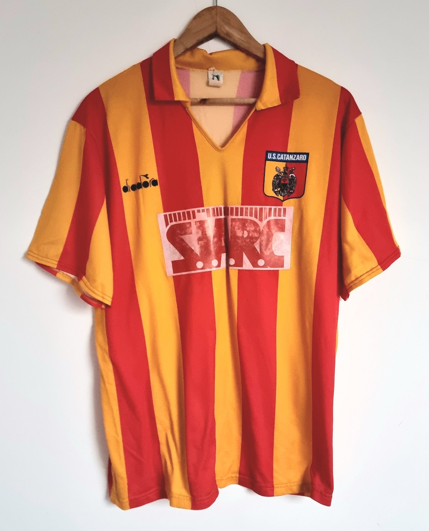 Diadora US Catanzaro 90/91 Match Issue Home Shirt XL