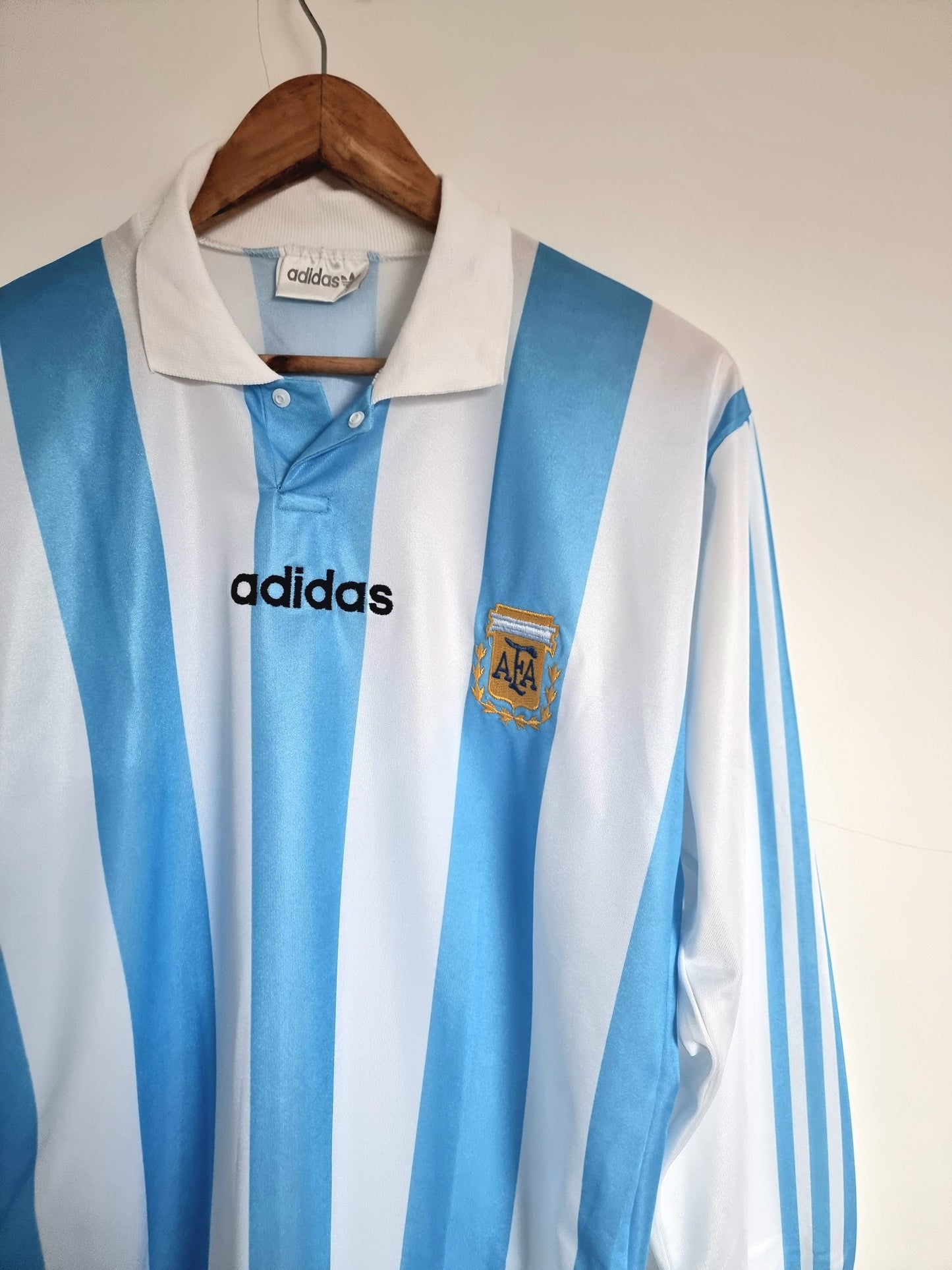 Adidas Deadstock Argentina 1994 Long Sleeve Home Shirt Small