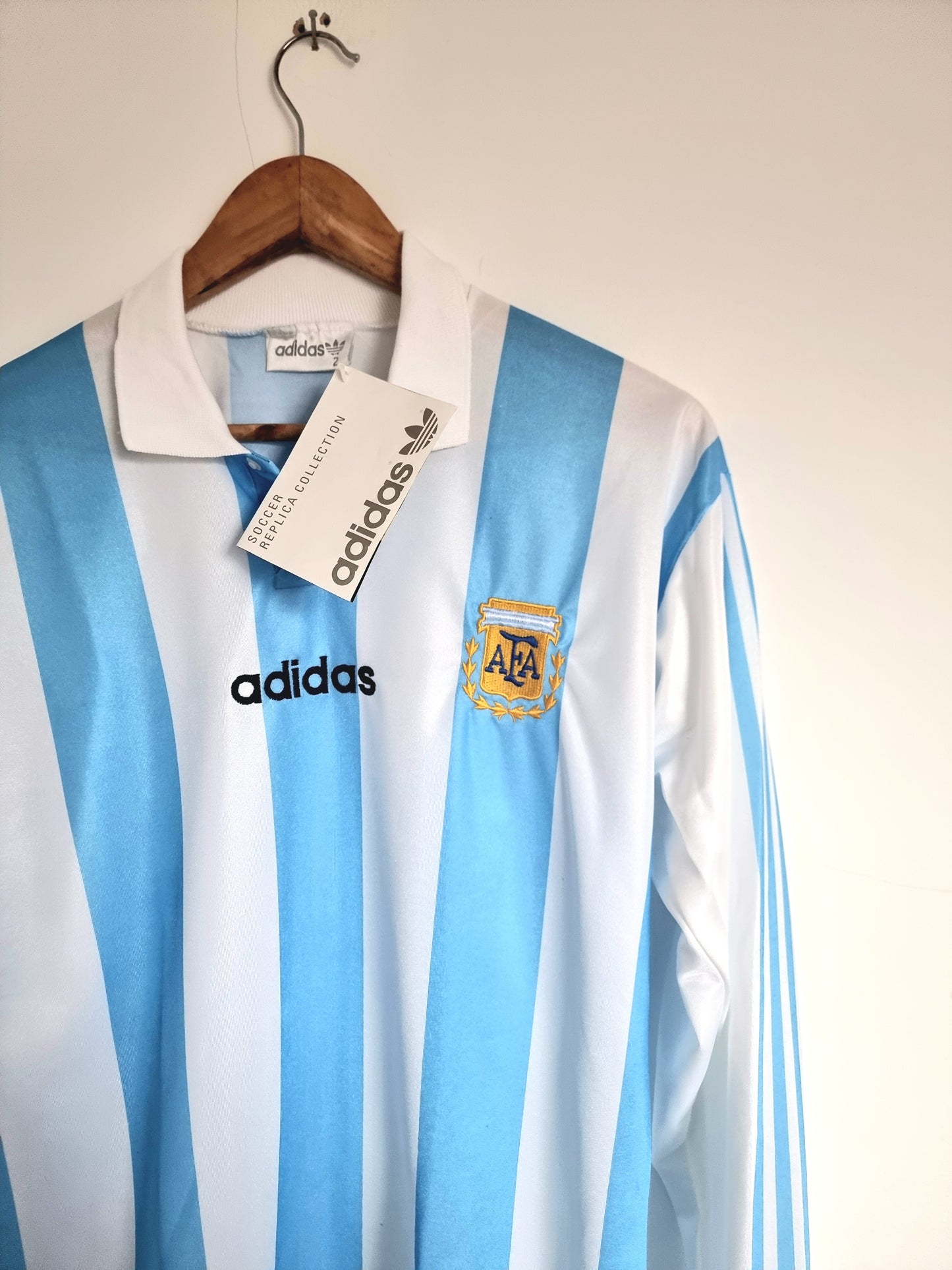 Adidas Deadstock Argentina 1994 Long Sleeve Home Shirt Medium