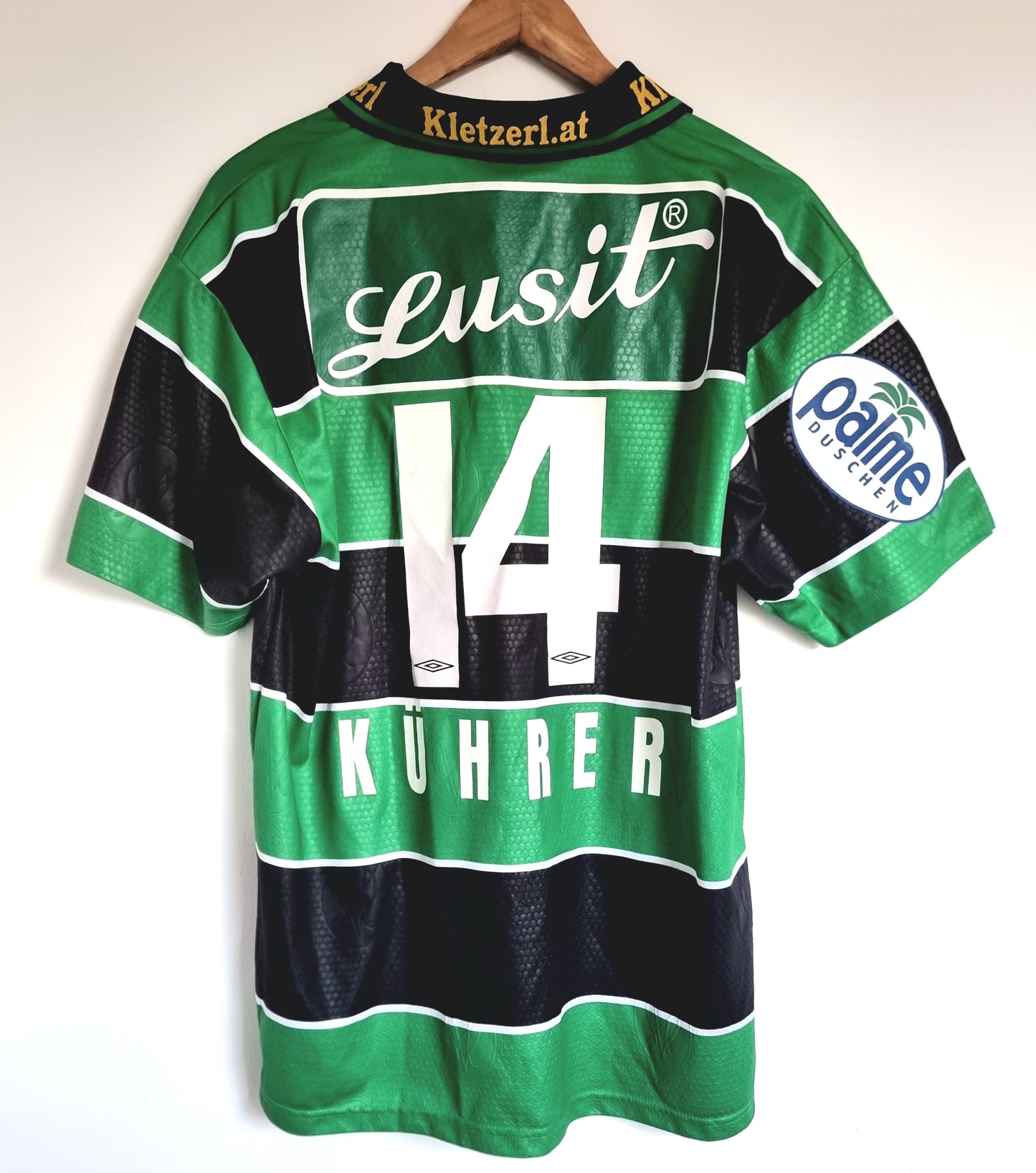 Umbro SV Ried 01/02 'Kuhrer 14' Signed Match Issue Home Shirt Large