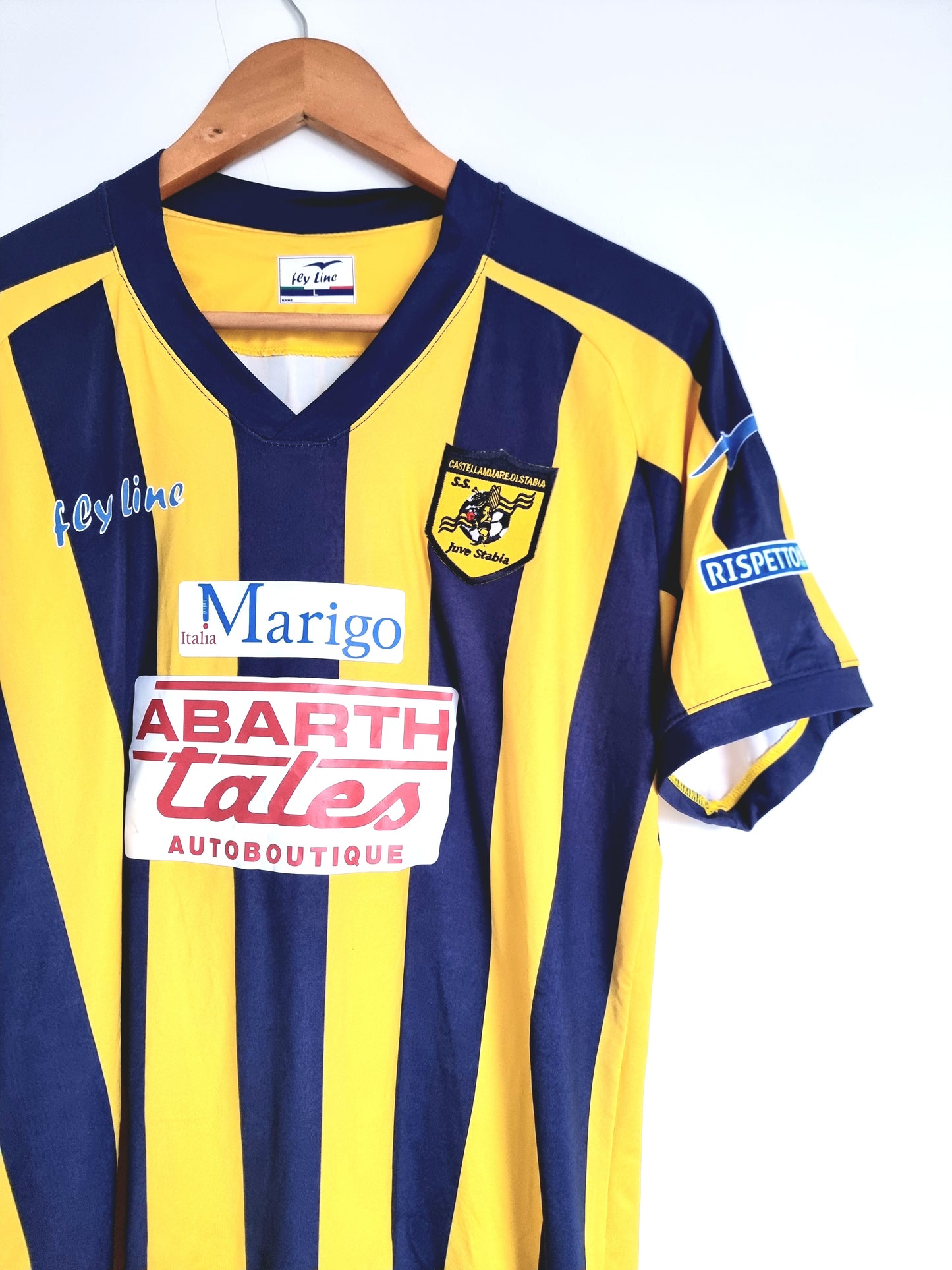 Fly Line Juve Stabia 13/14 'Djiby 14' Match Issue Home Shirt Large