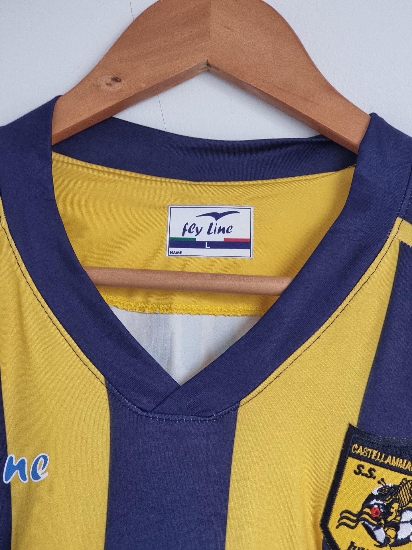 Fly Line Juve Stabia 13/14 'Djiby 14' Match Issue Home Shirt Large