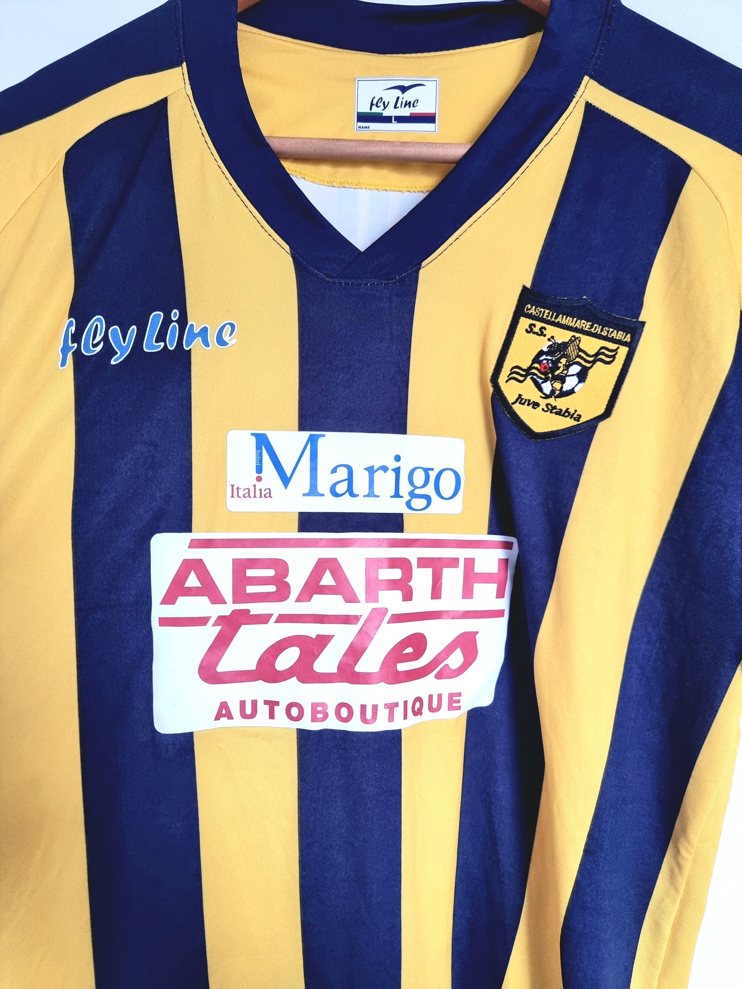 Fly Line Juve Stabia 13/14 'Djiby 14' Match Issue Home Shirt Large