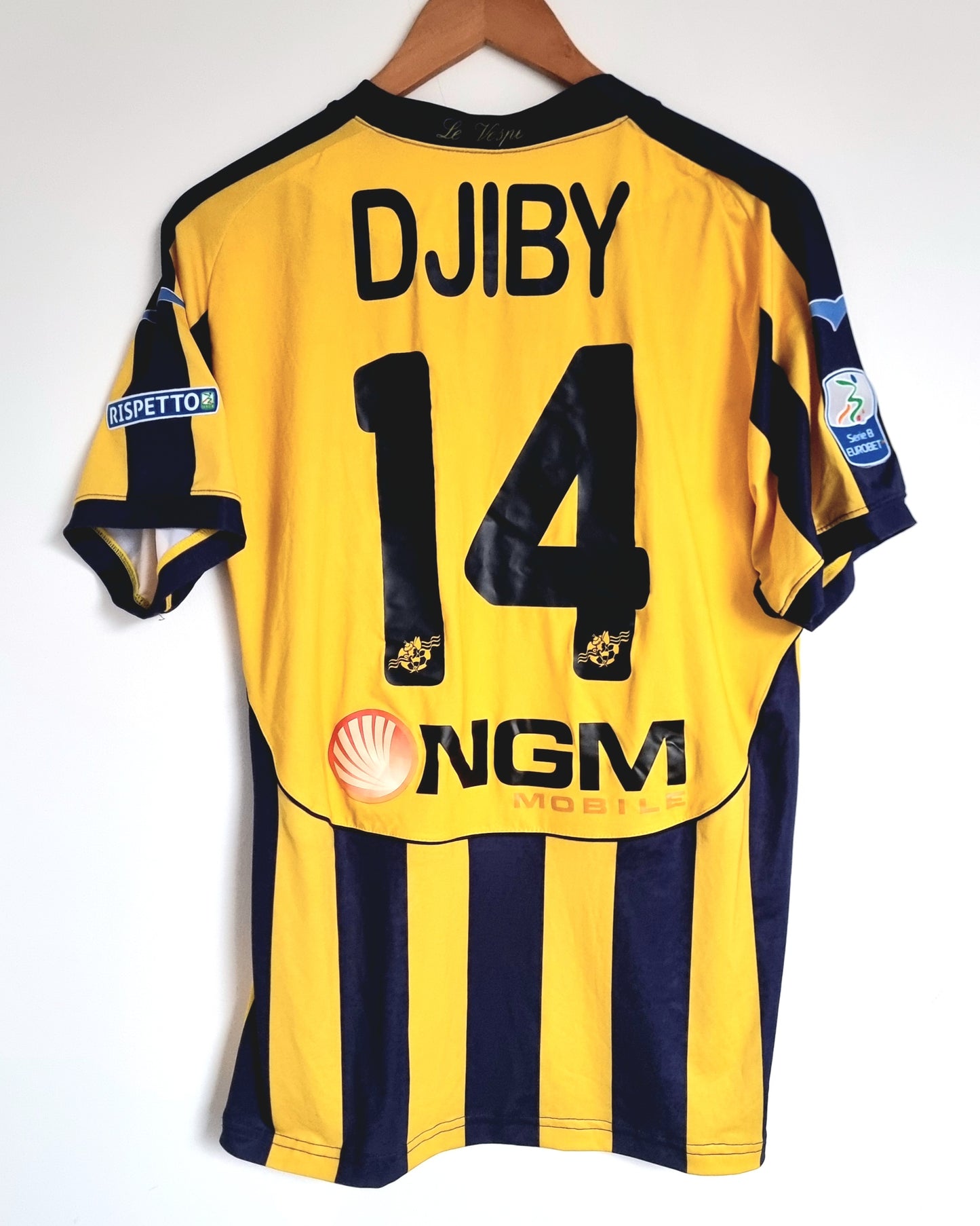 Fly Line Juve Stabia 13/14 'Djiby 14' Match Issue Home Shirt Large