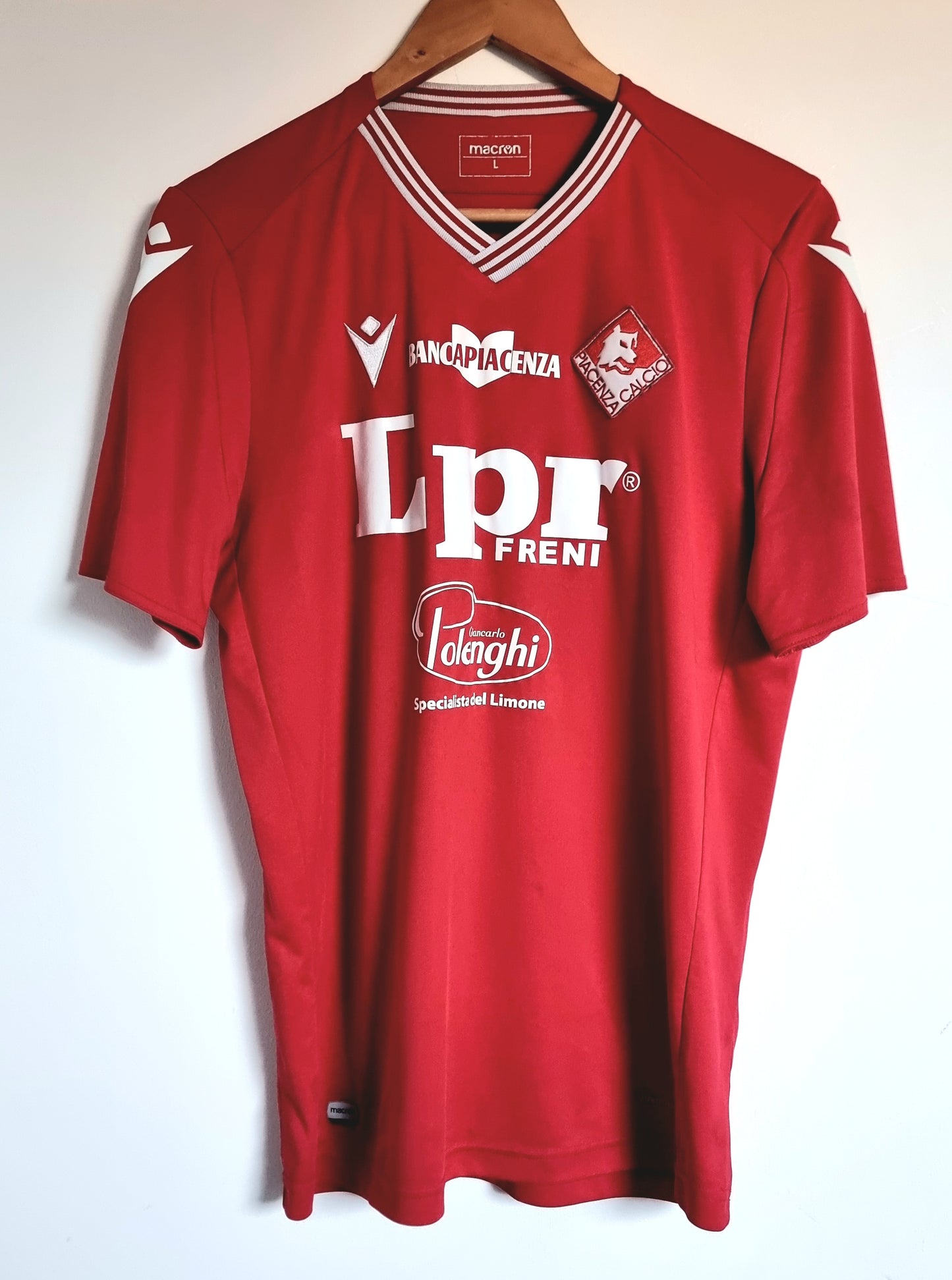 Macron Piacenza 20/21 'Saputo 19' Signed Home Shirt Large