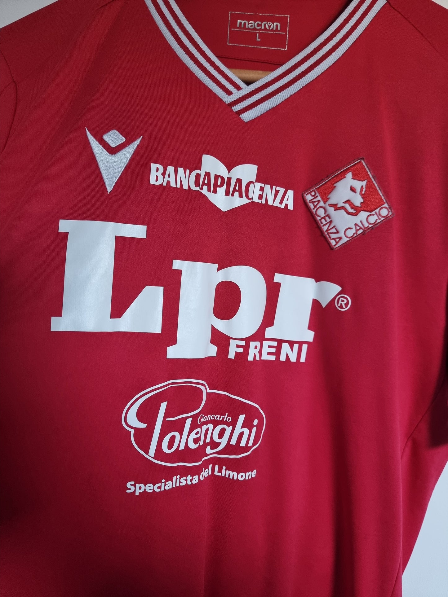 Macron Piacenza 20/21 'Saputo 19' Signed Home Shirt Large