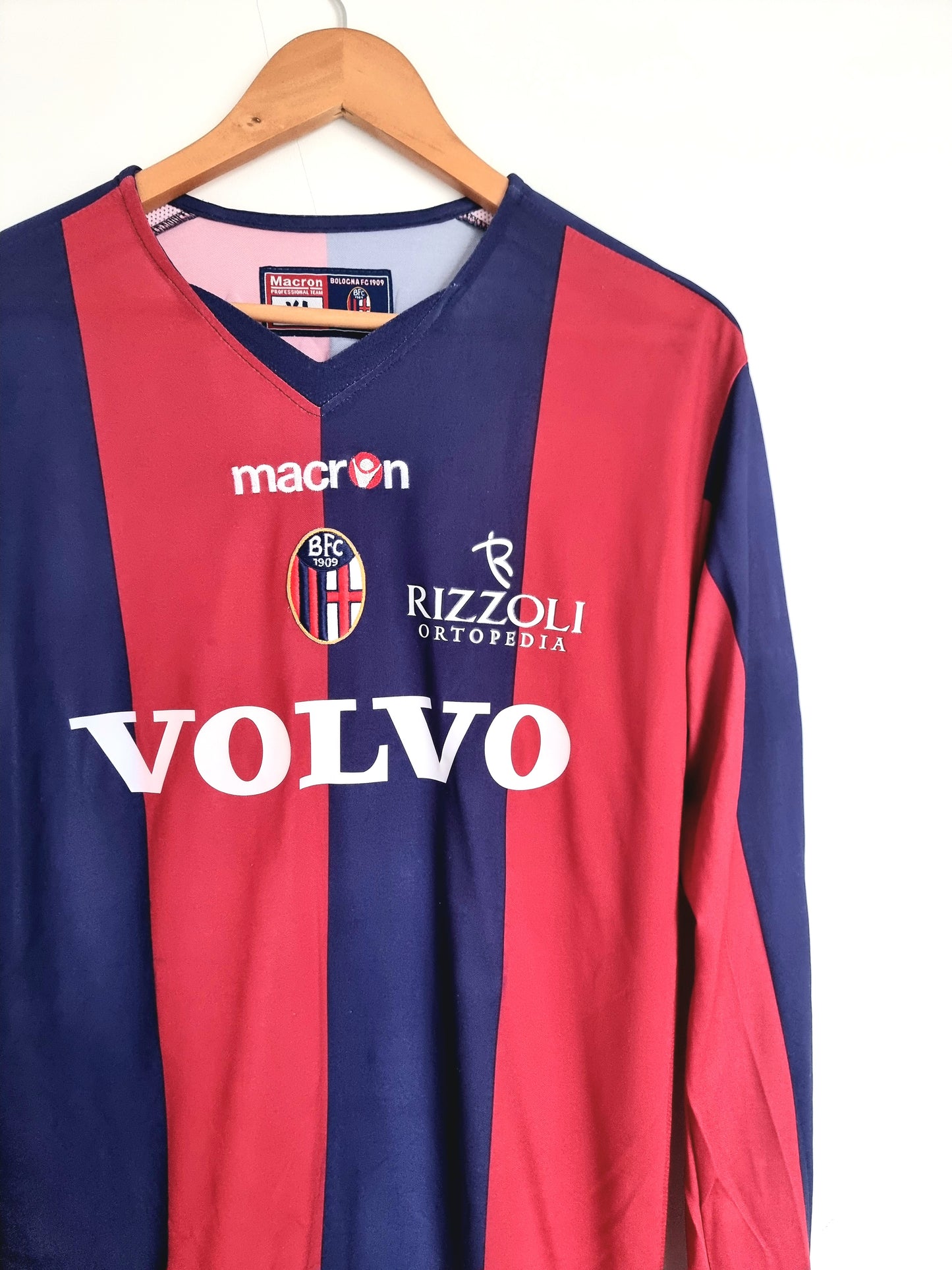 Macron Bologna 06/07 'Danilevicius 99' Long Sleeve Match Issue Home Shirt XL