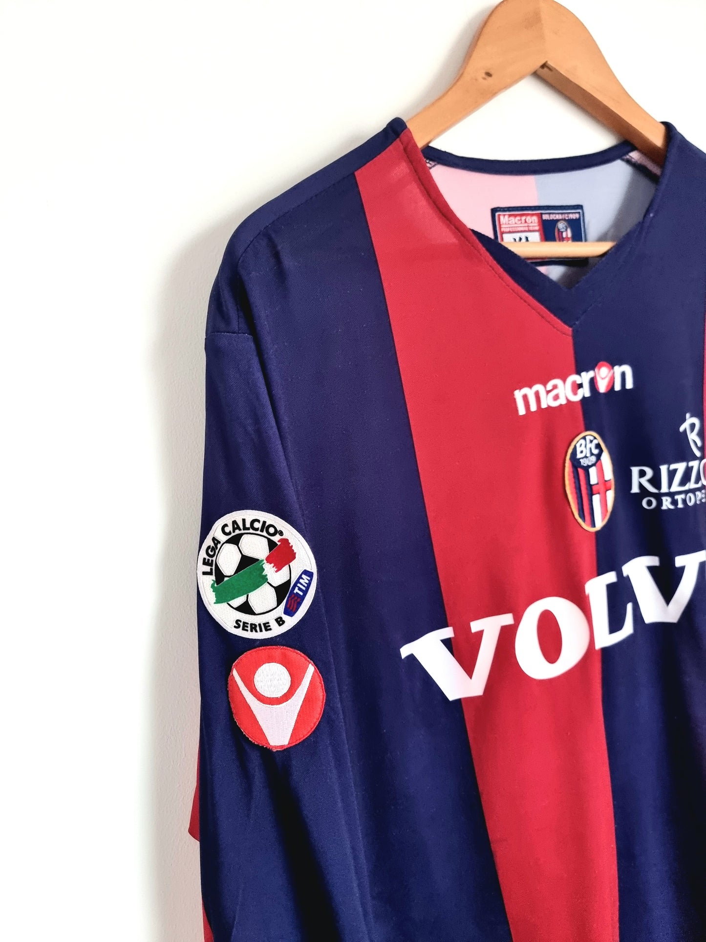 Macron Bologna 06/07 'Danilevicius 99' Long Sleeve Match Issue Home Shirt XL