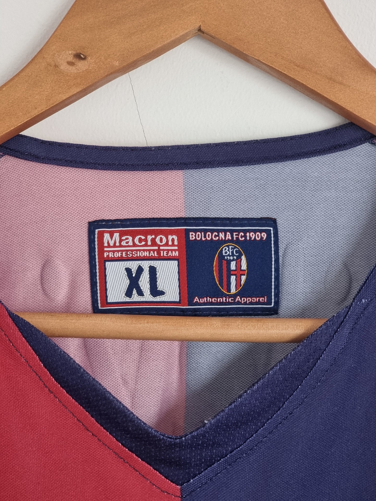 Macron Bologna 06/07 'Danilevicius 99' Long Sleeve Match Issue Home Shirt XL