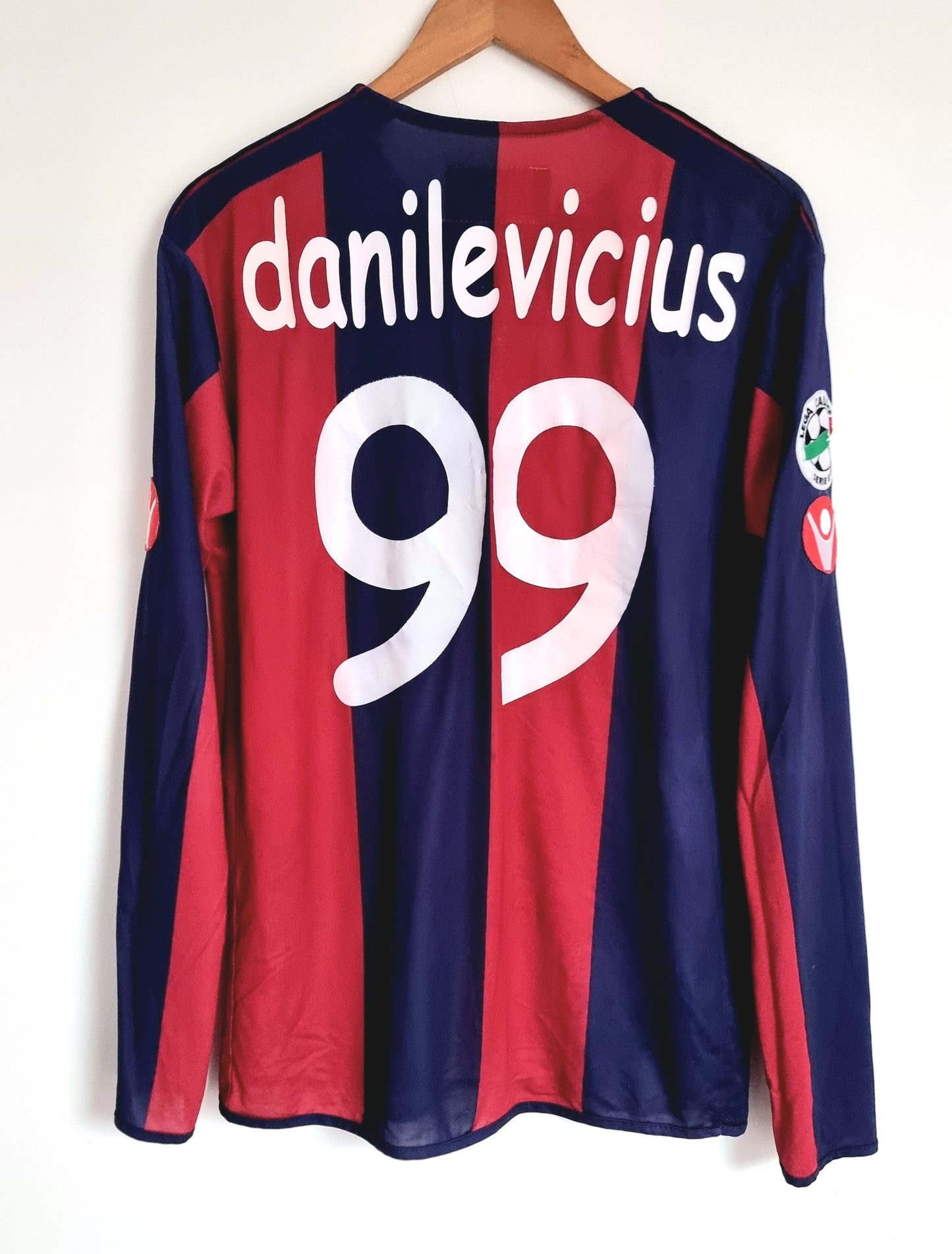 Macron Bologna 06/07 'Danilevicius 99' Long Sleeve Match Issue Home Shirt XL