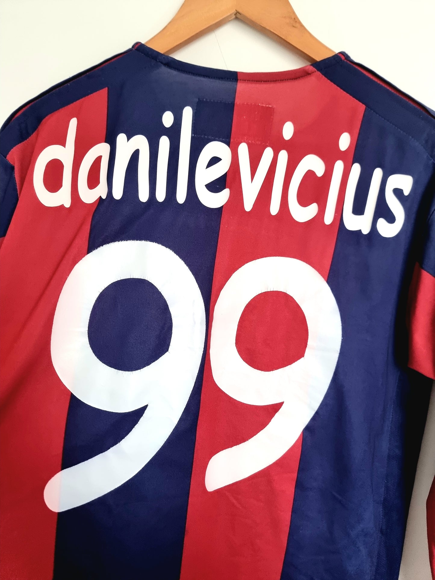 Macron Bologna 06/07 'Danilevicius 99' Long Sleeve Match Issue Home Shirt XL