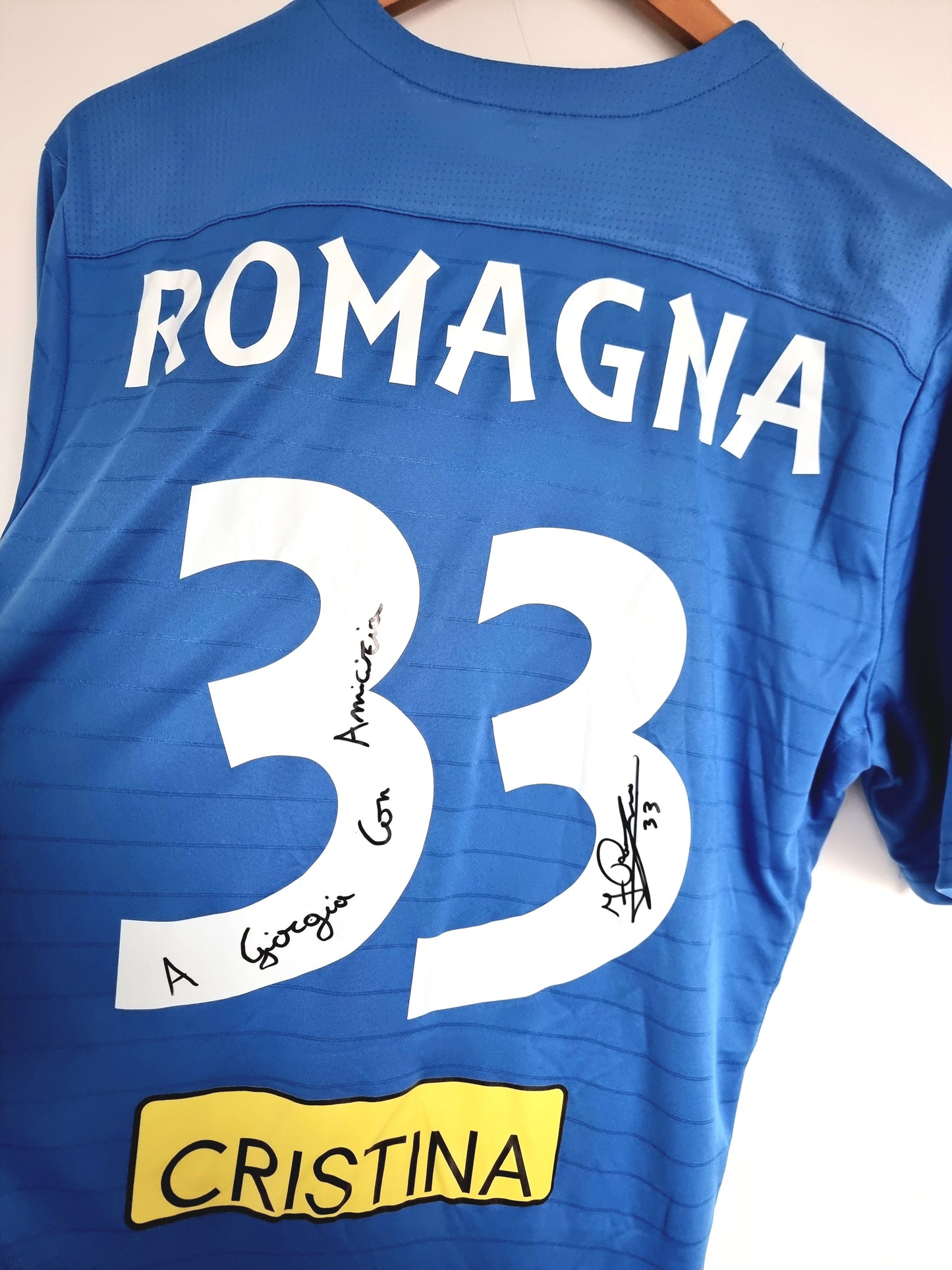 Joma Novara 16/17 'Romagna 33' Signed Match Issue Home Shirt Large