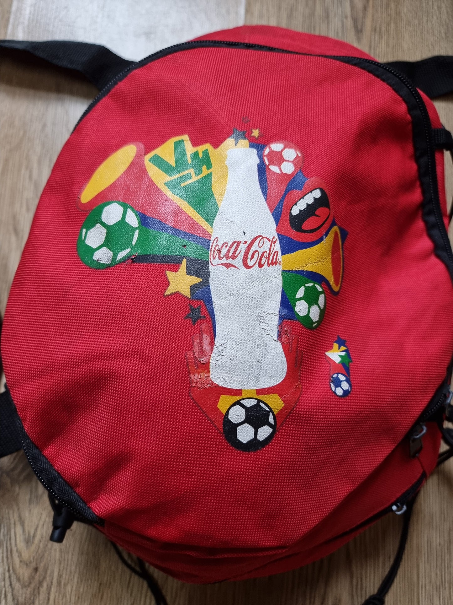 Vintage Coca Cola Football Small Backpack