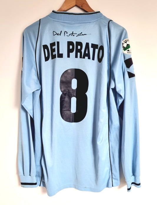 Legea Albinoleffe 03/05 'Del Prato 8' Signed Long Sleeve Match Issue Home Shirt Large