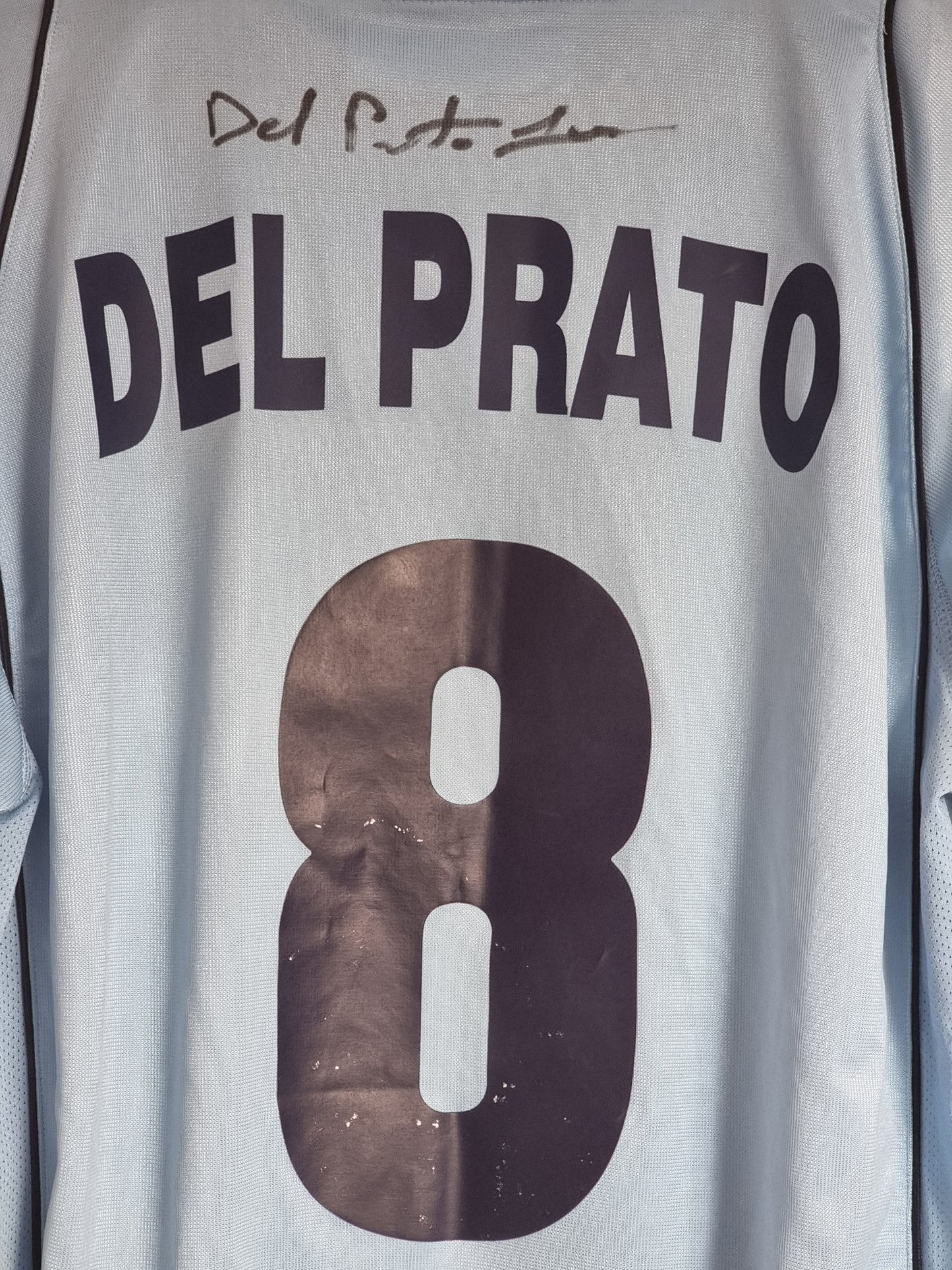 Legea Albinoleffe 03/05 'Del Prato 8' Signed Long Sleeve Match Issue Home Shirt Large