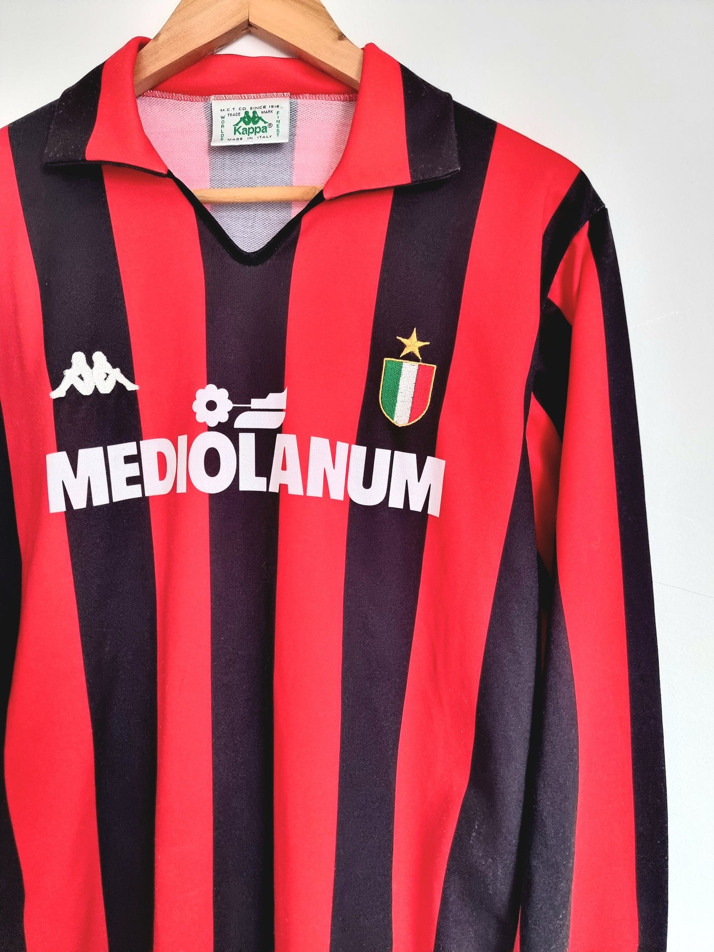 Kappa AC Milan 88/89 '6 (Baresi)' Long Sleeve Home Shirt Large