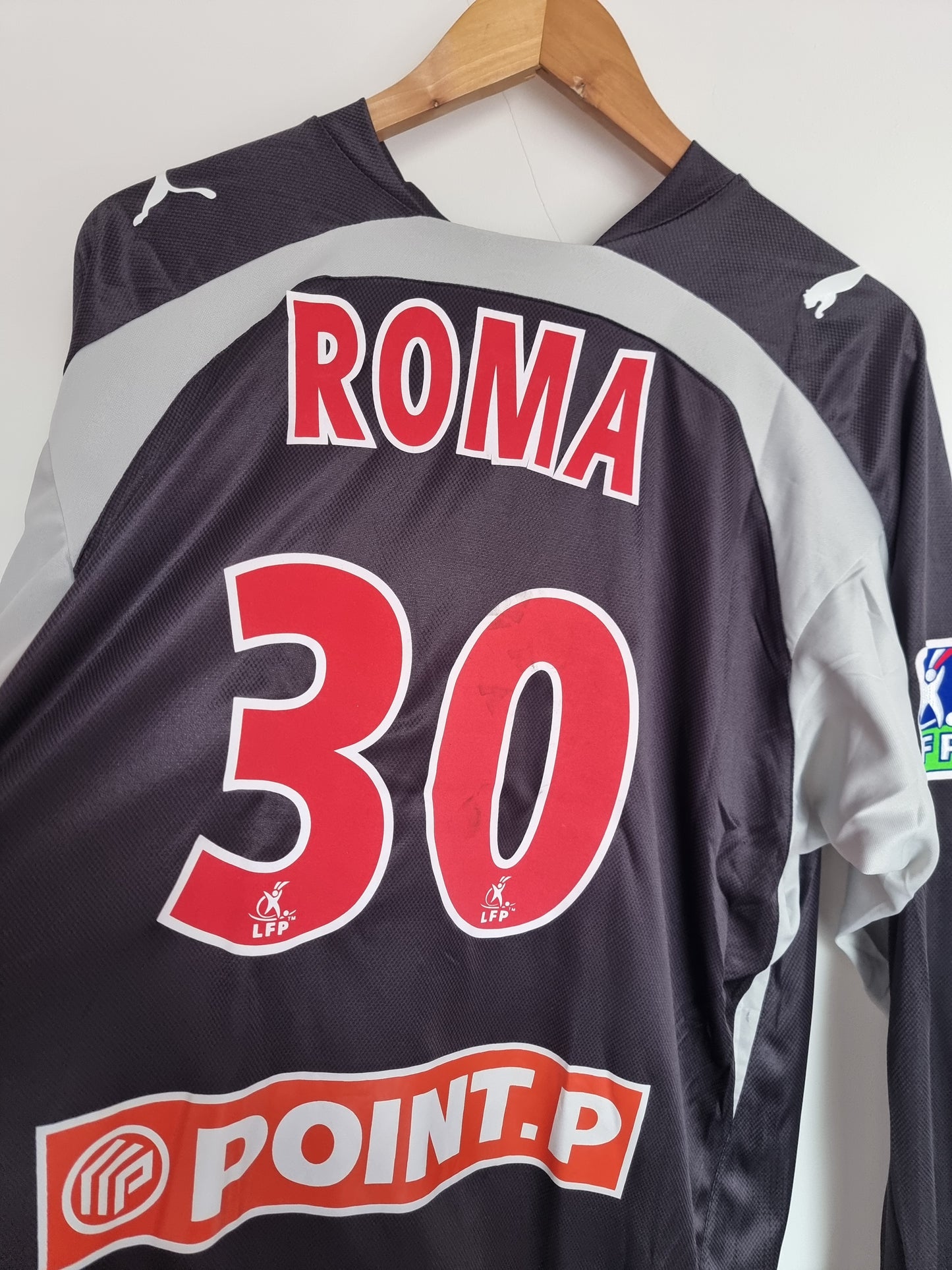 Puma A.S Monaco 06/07 'Roma 30' Long Sleeve Coupe De La Ligue Match Issue Goalkeeper Shirt XXL