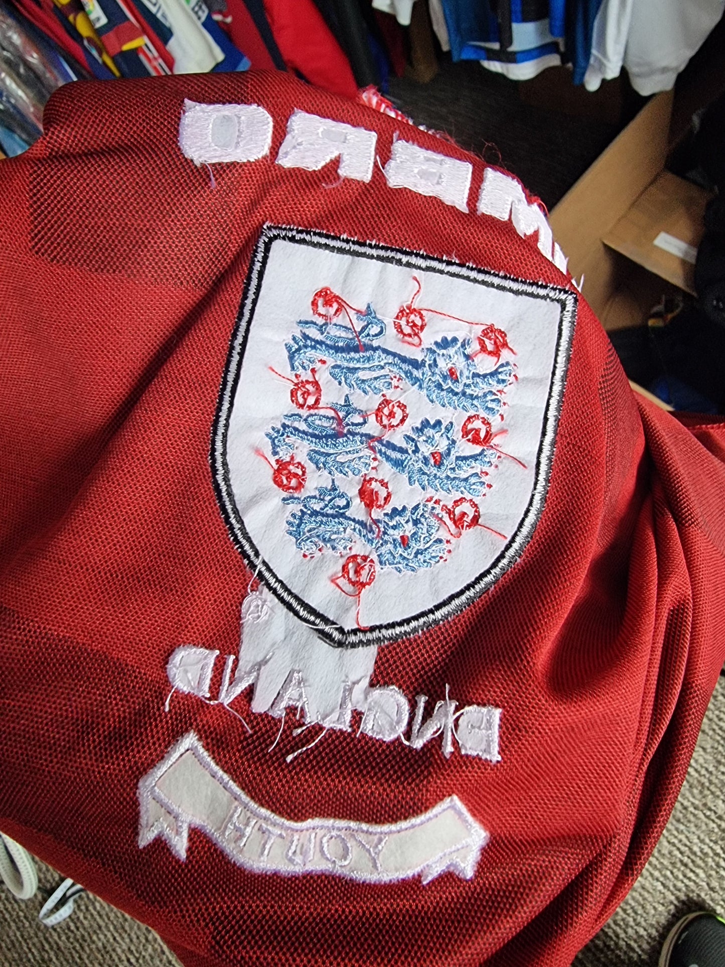 Umbro England 97/99 Match Issue Youth Away Shirt XL