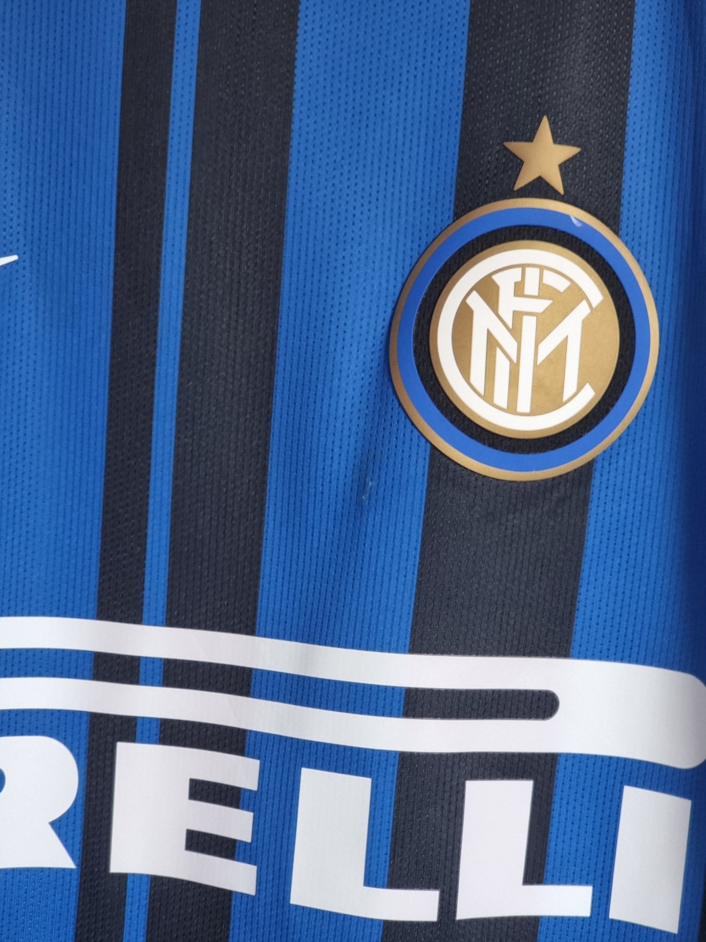 Nike Inter Milan 17/18 'B.Valero 20' Match Issue Home Shirt Large