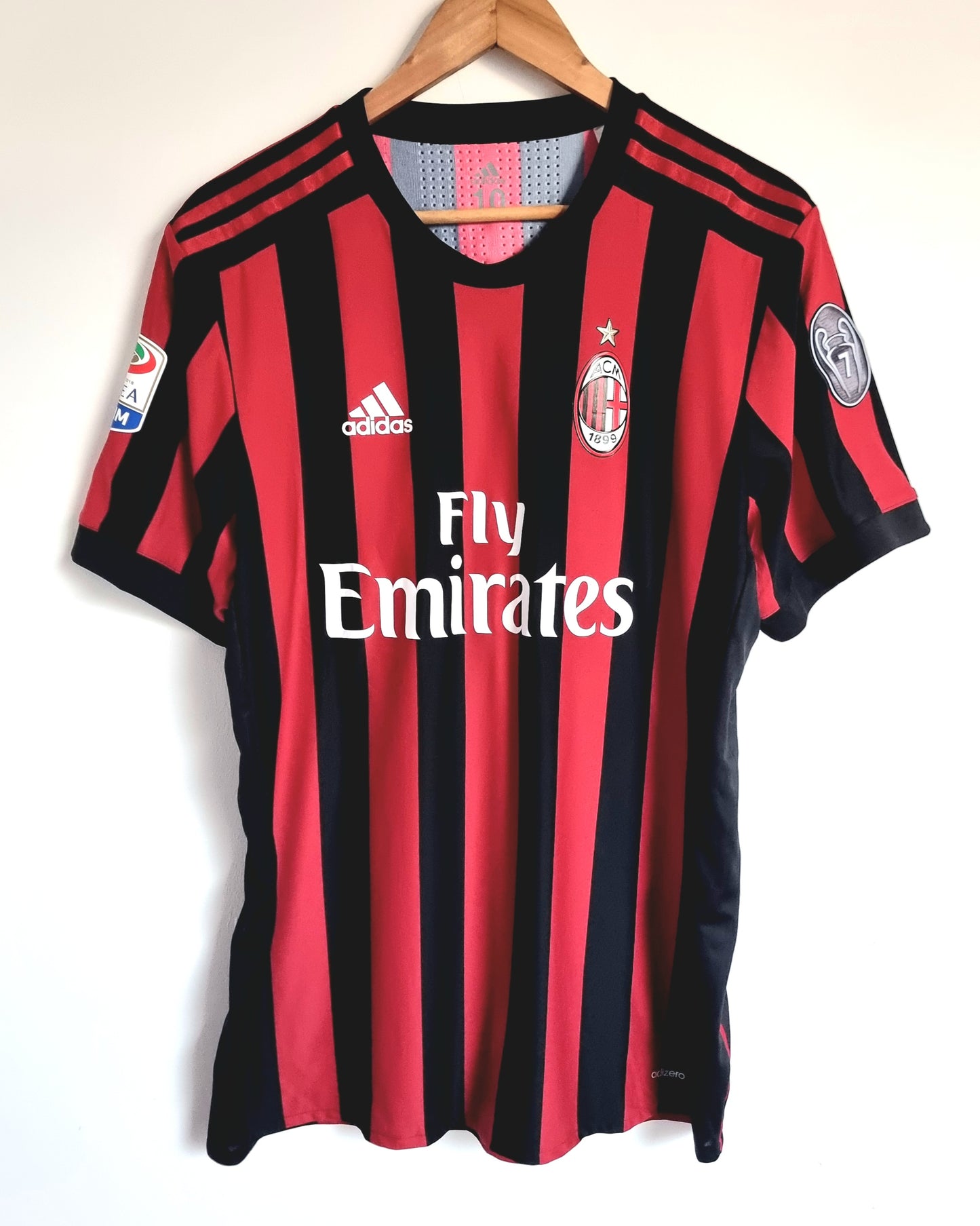 Adidas AC Milan 17/18 'Bonucci 19' Player Issue Home Shirt 10