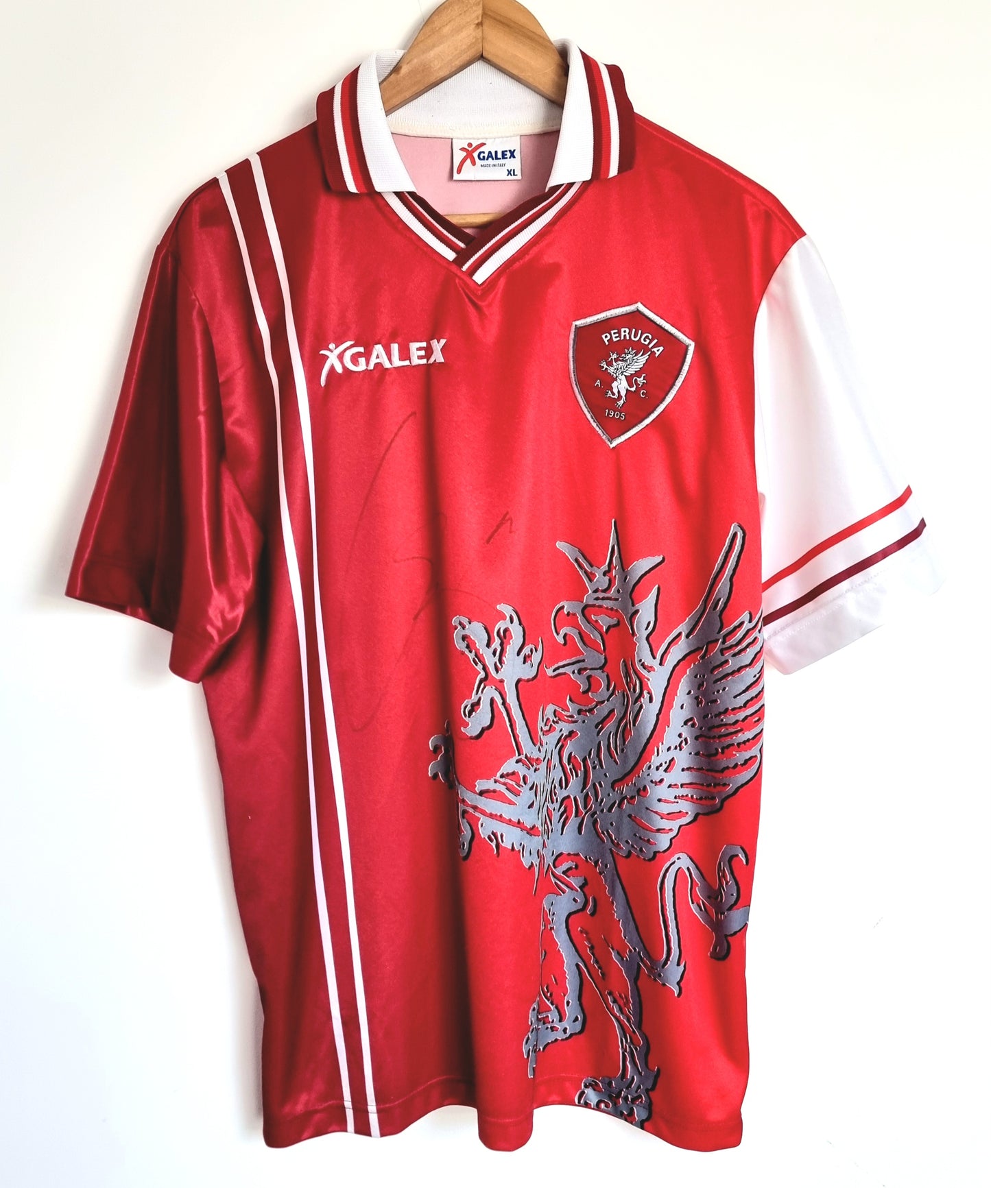 Galex Perugia 98/99 'Nakata 7' Signed Home Shirt XL