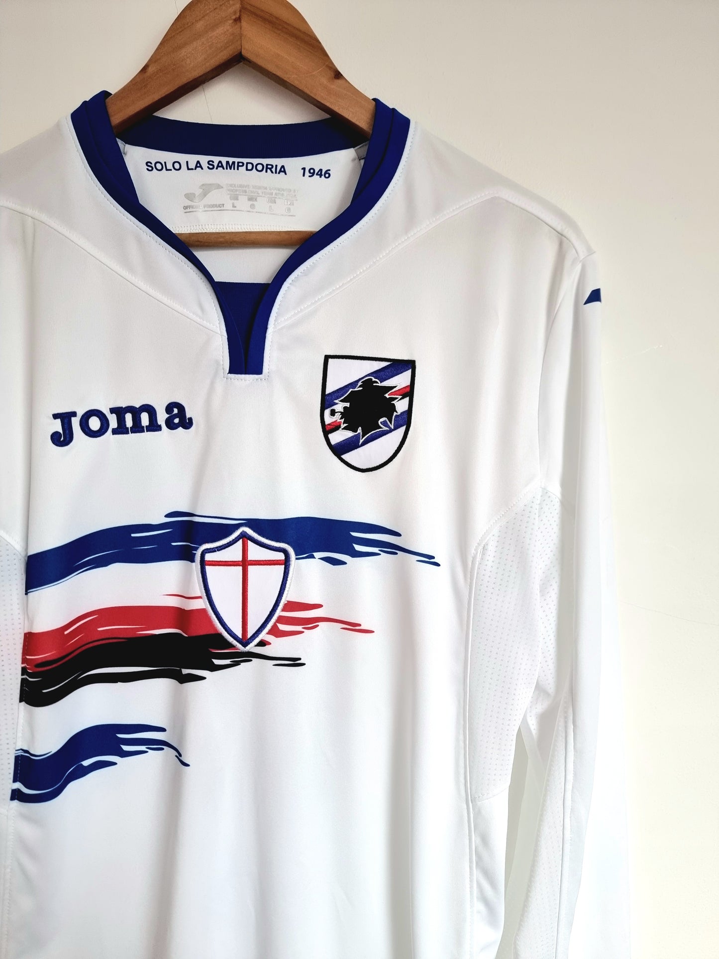 Joma Sampdoria 16/17 'Palombo 17' Long Sleeve Away Shirt Large