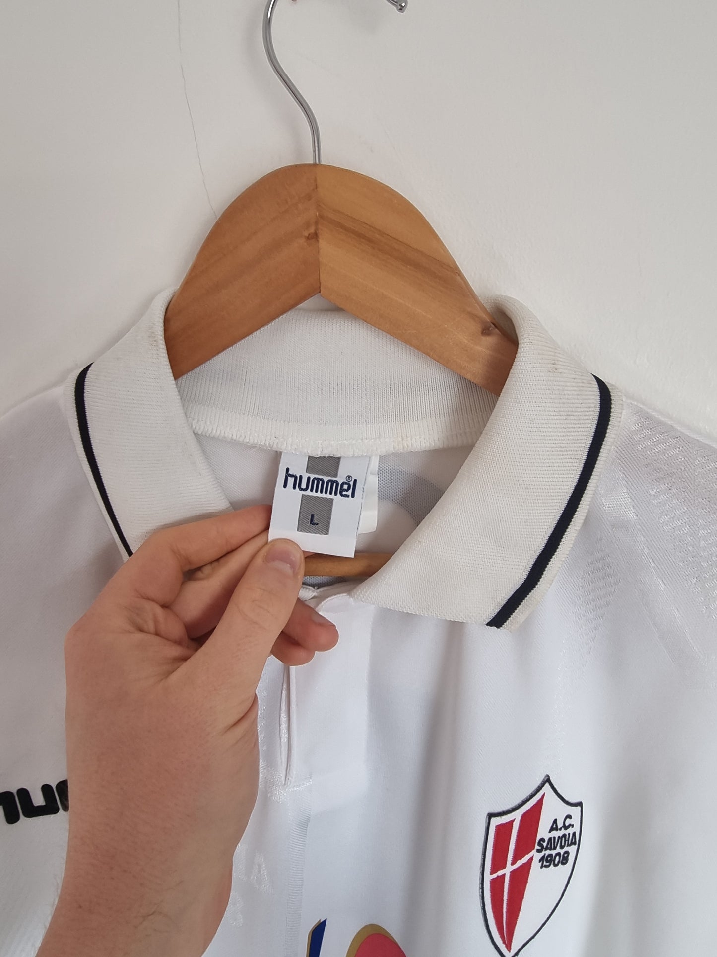Hummel AC Savoia 99/00 'Poli 5' Match Issue Home Shirt Large