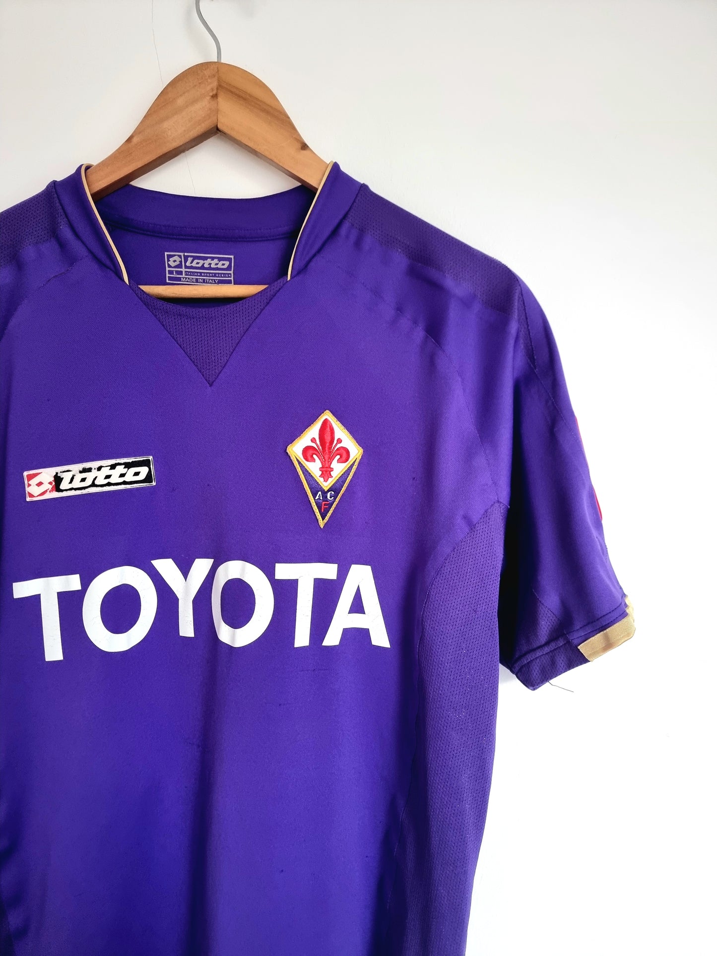 Lotto Fiorentina 07/08 'Jorgensen 20' Match Issue Home Shirt Large