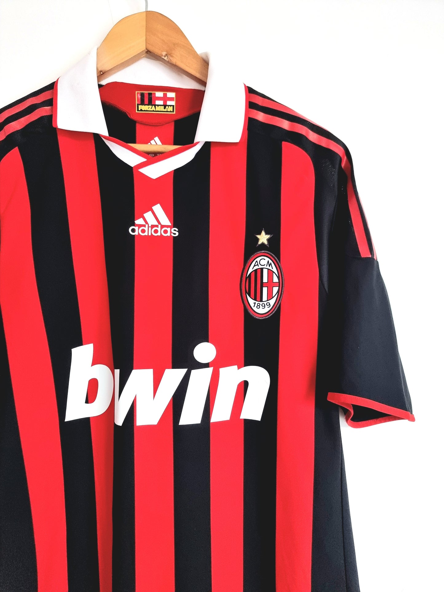 Adidas Formotion AC Milan 09/10 '20 (Abate)' Player Issue Home Shirt Large