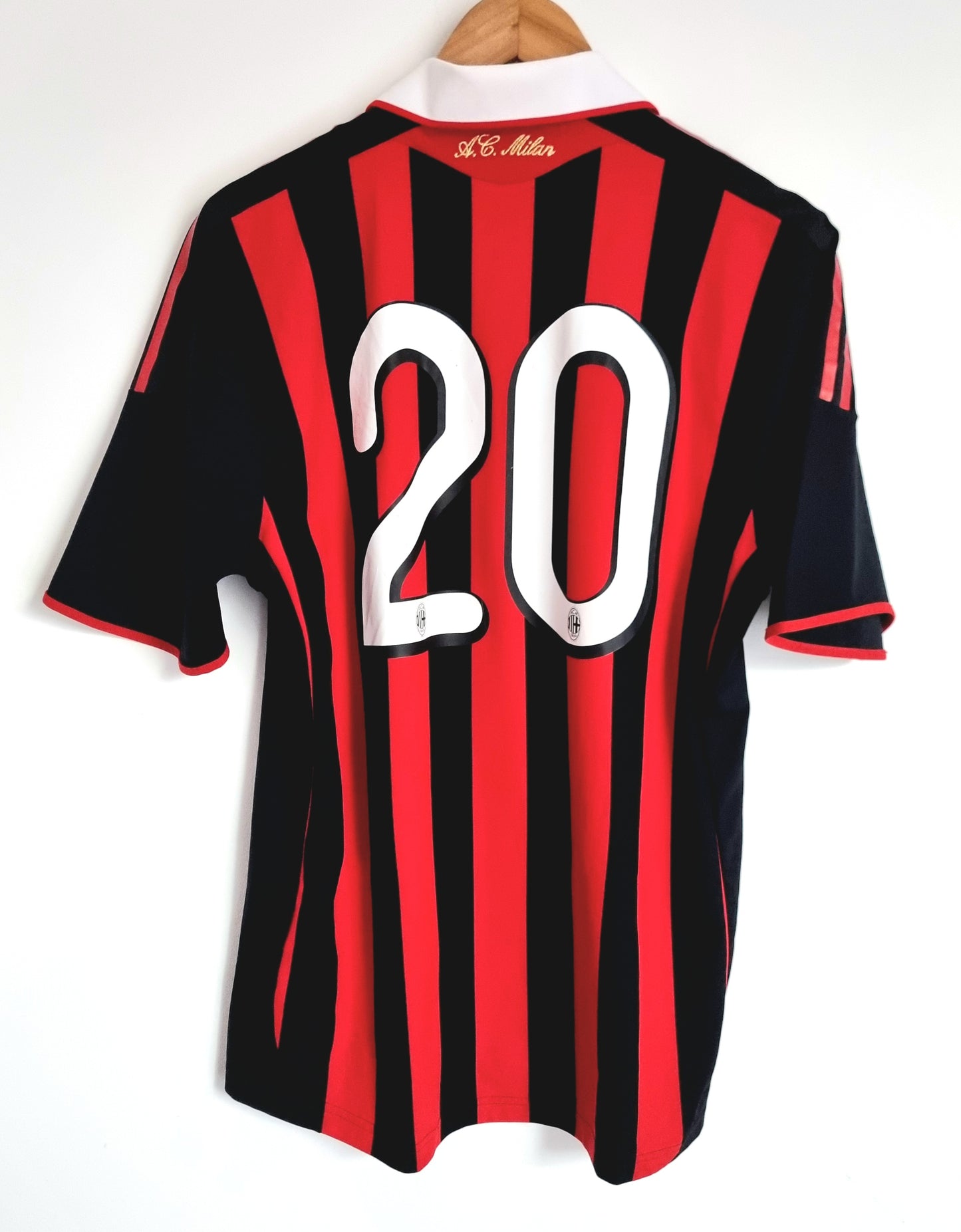 Adidas Formotion AC Milan 09/10 '20 (Abate)' Player Issue Home Shirt Large