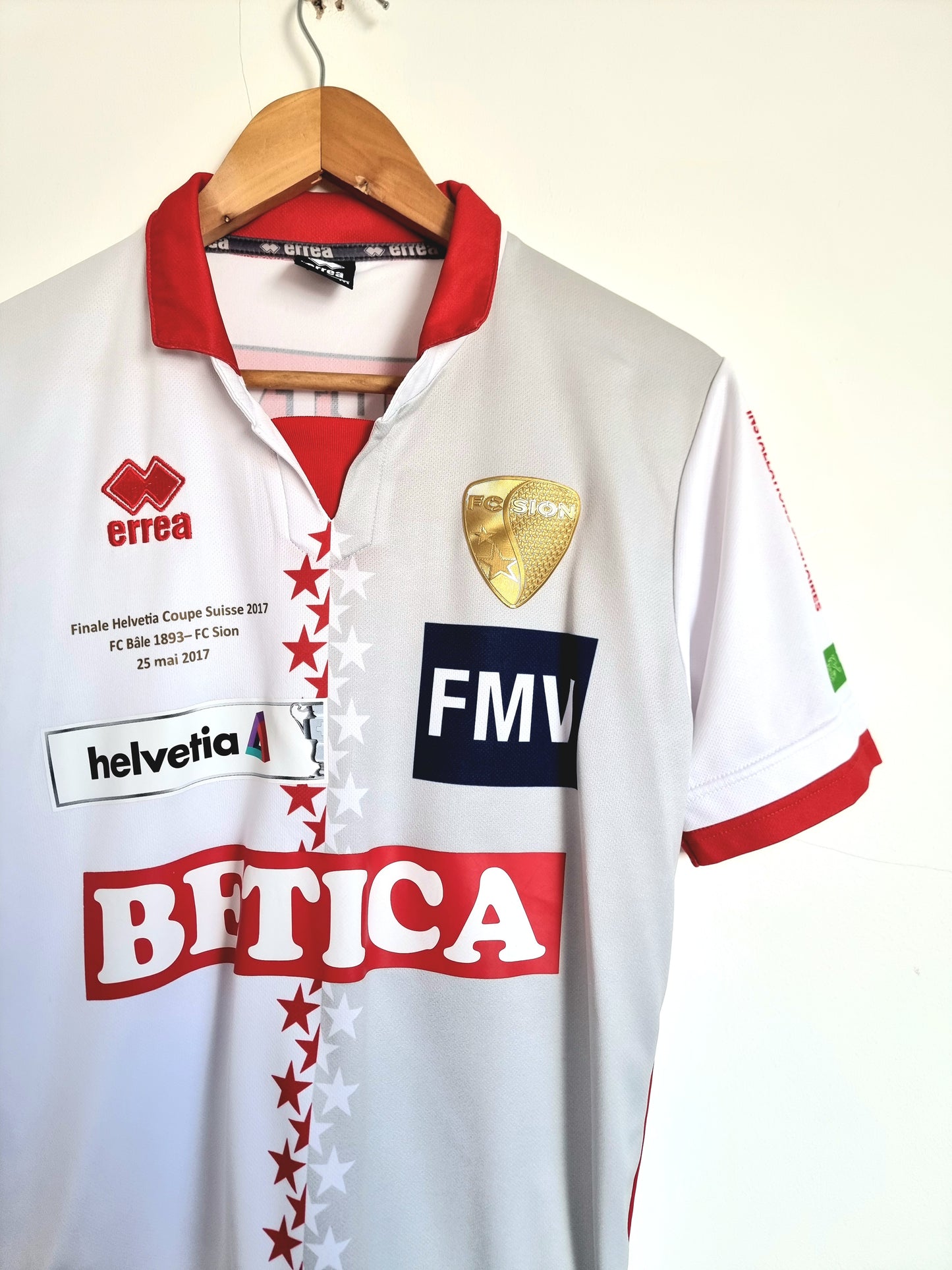 Errea FC Sion 16/17 Coupe Suisse Final Shirt Medium
