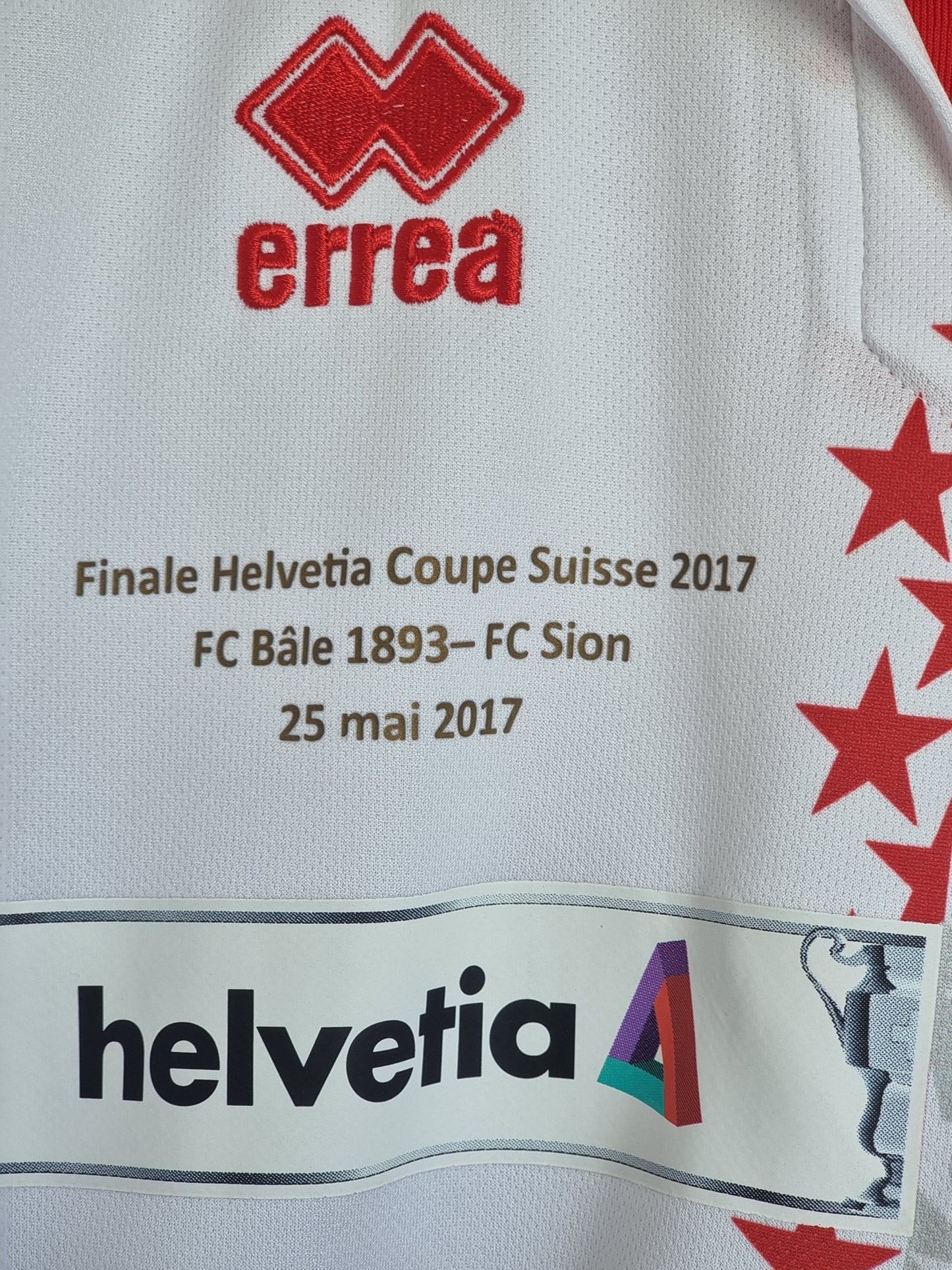 Errea FC Sion 16/17 Coupe Suisse Final Shirt Medium