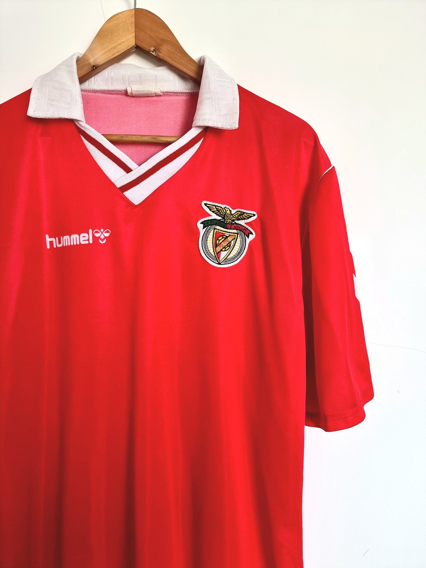 Hummel Benfica 90/91 Match Issue Youth Home Shirt XL
