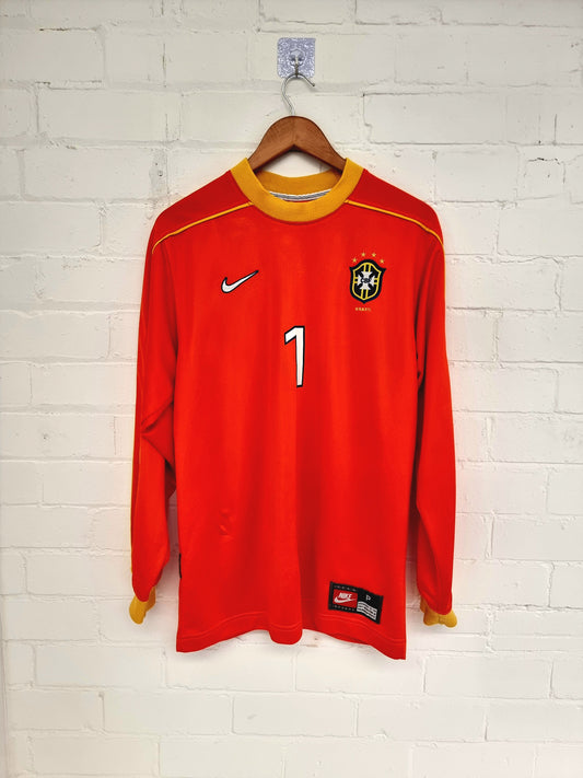 Nike Brazil 98/00 'Taffarel 1' Long Sleeve Goalkeeper Shirt Small