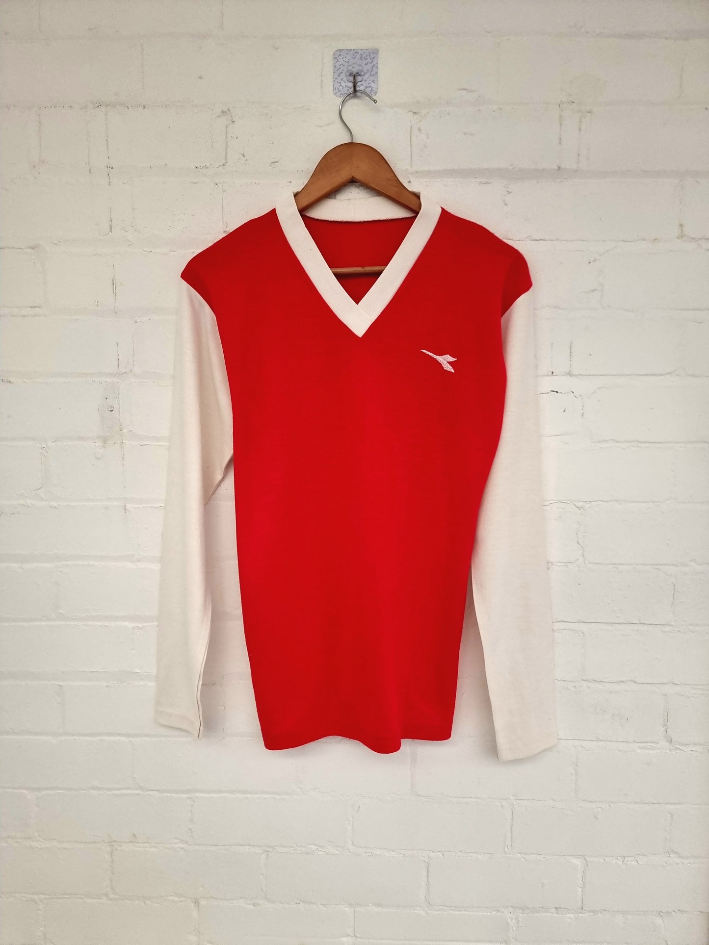 Diadora Vintage Acrylic 80s Long Sleeve Template Shirt Medium