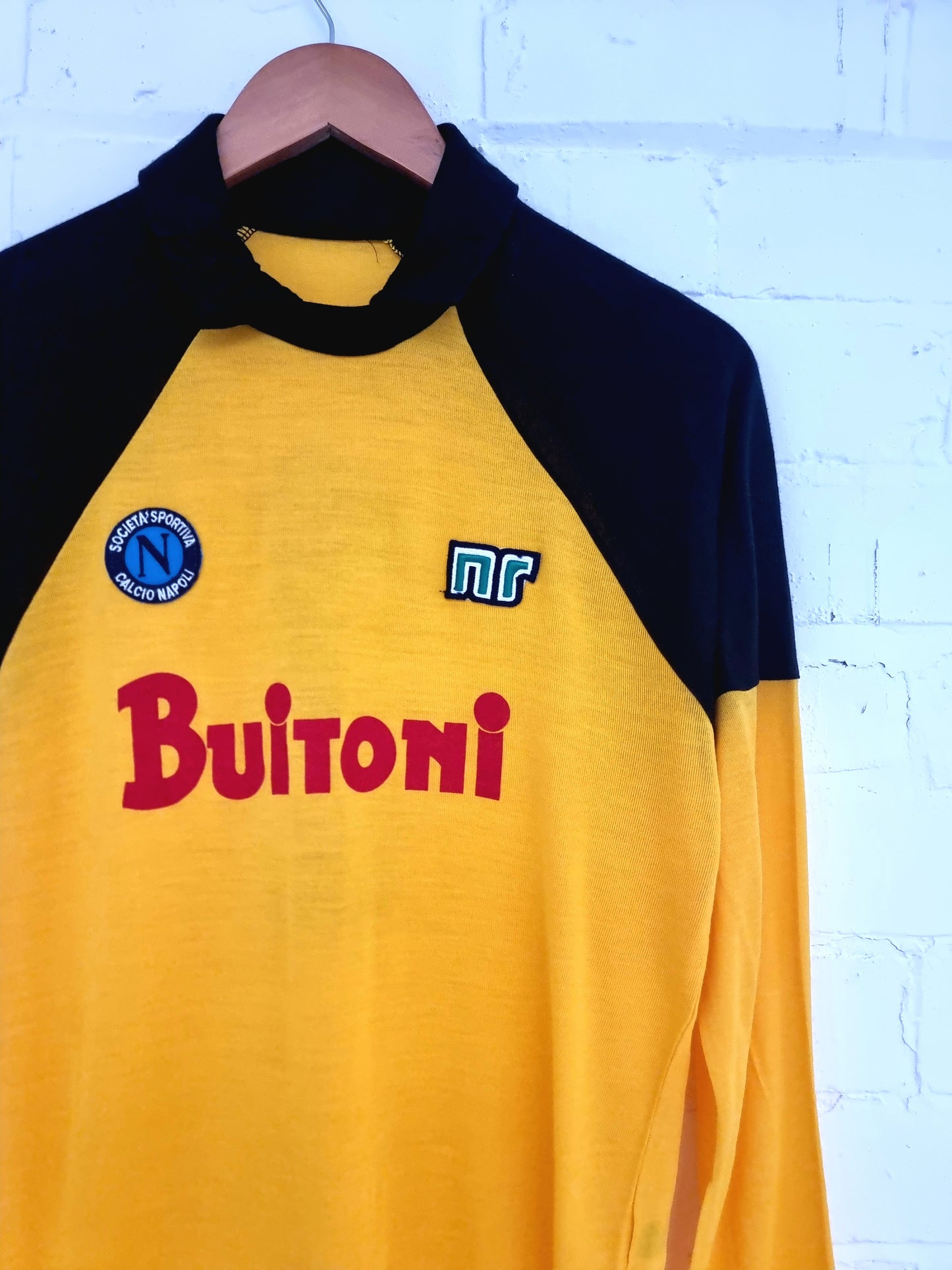 Ennerre Napoli 86/87 '1 (Garella)' Long Sleeve Acrylic Goalkeeper Shirt 46