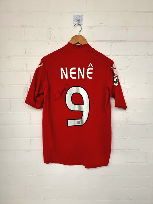 Macron Cagliari 10/11 'Nene 9' Signed Match Third Shirt XL