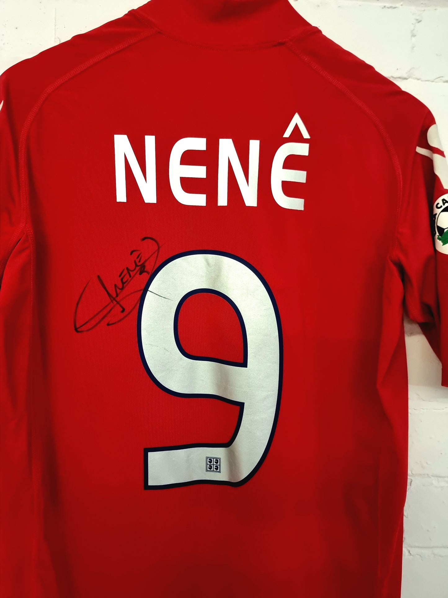 Macron Cagliari 10/11 'Nene 9' Signed Match Third Shirt XL